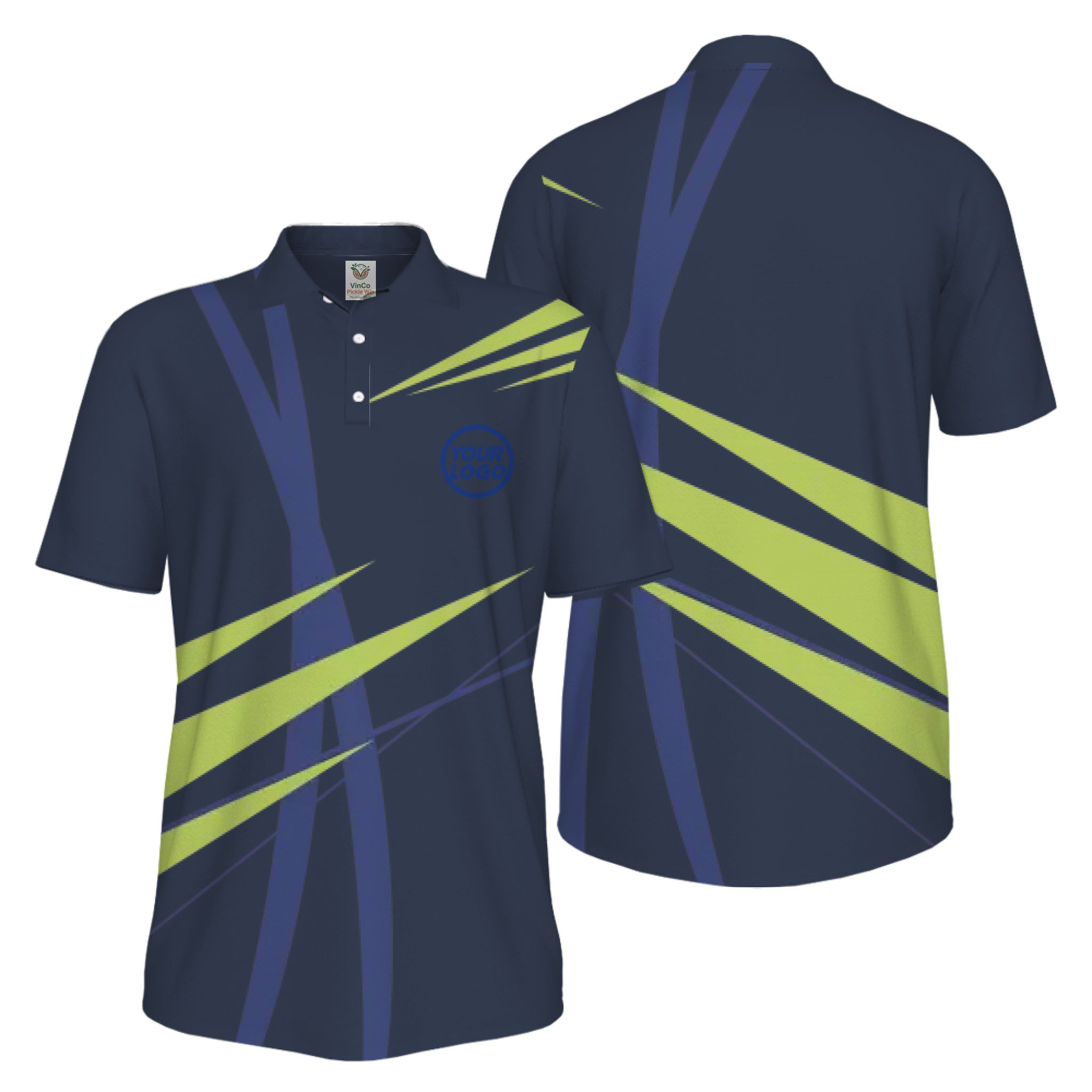 Picklewin Custom Logo Sport Team UV Protection Polo Shirt For Men 