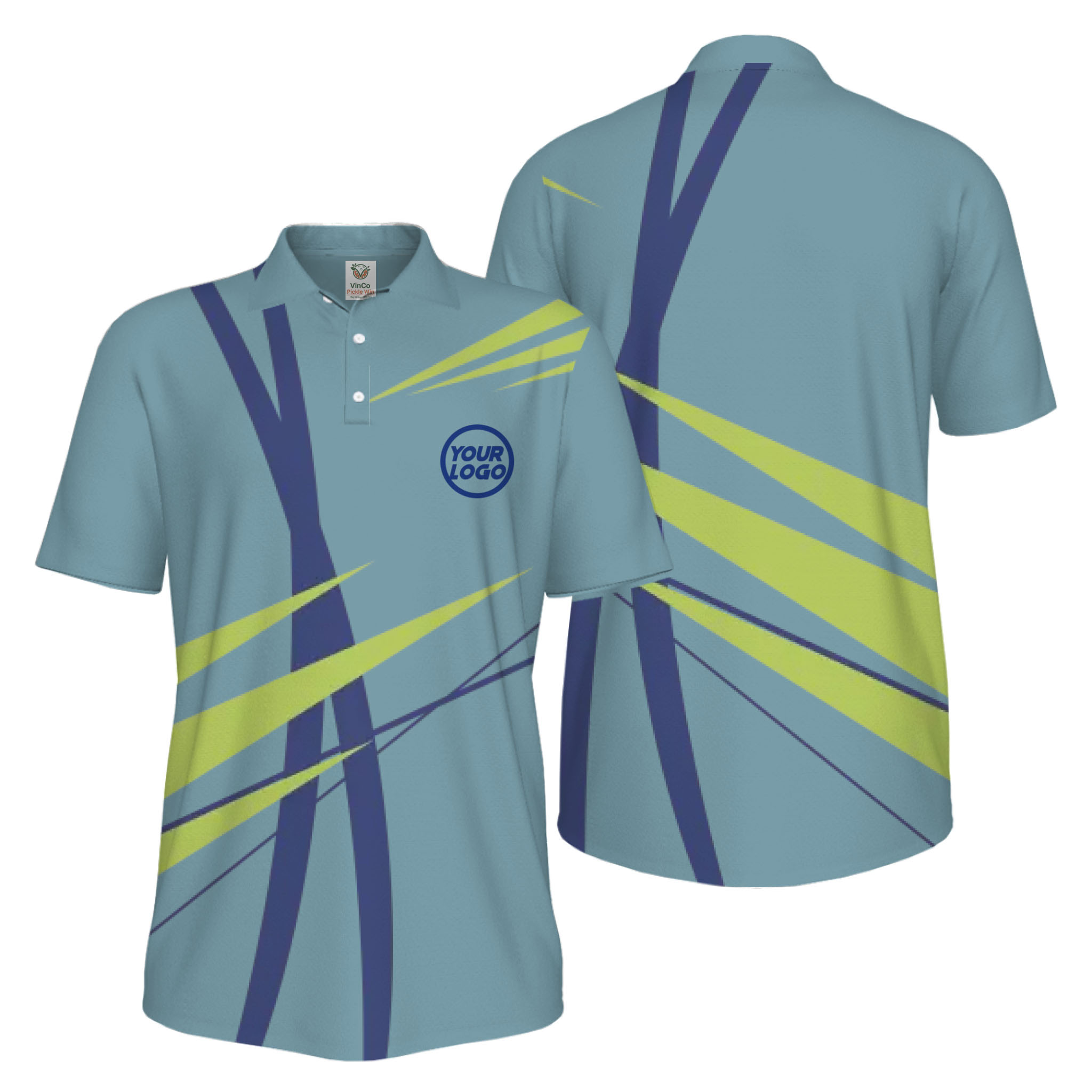 Picklewin Custom Logo Sport Team UV Protection Polo Shirt For Men 