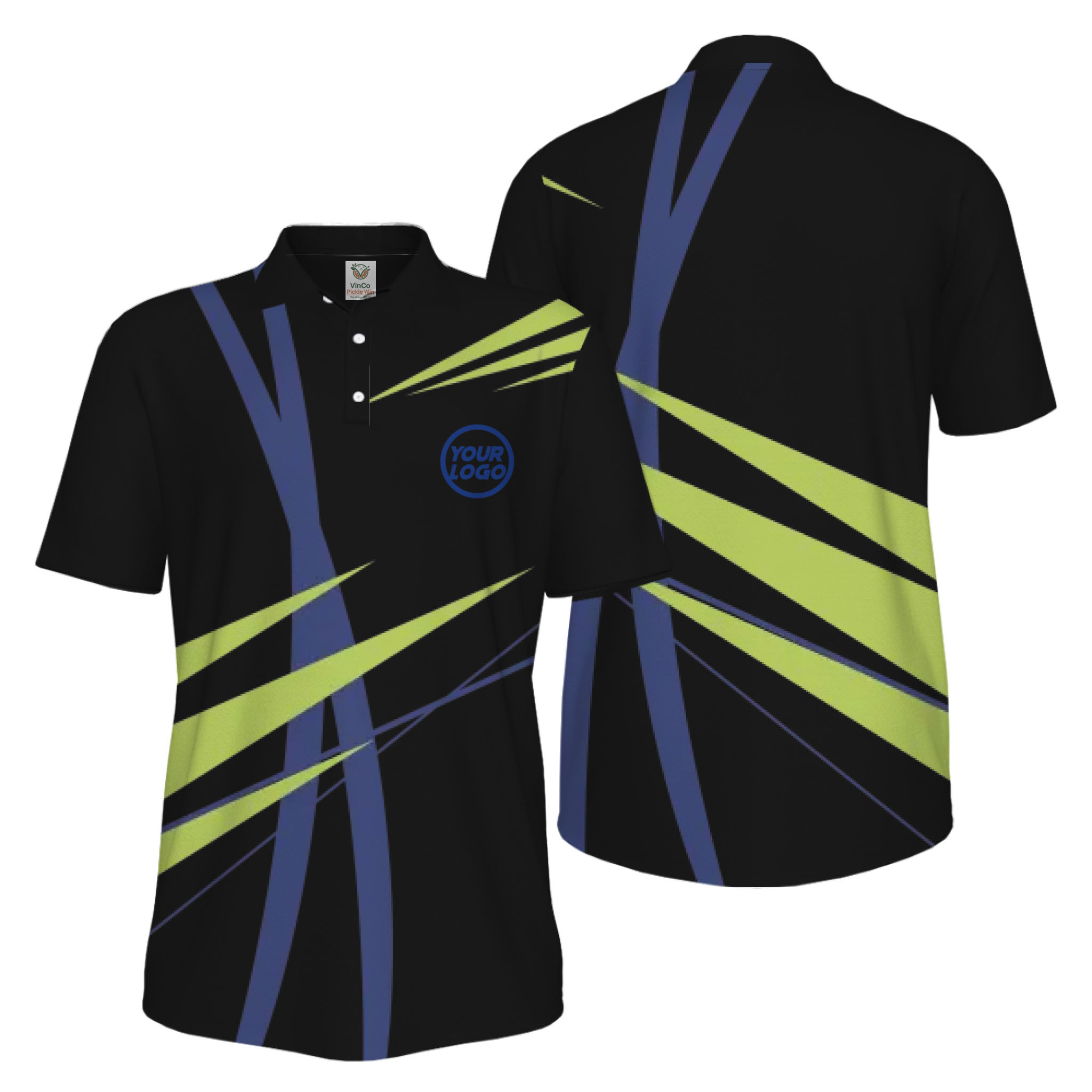 Picklewin Custom Logo Sport Team UV Protection Polo Shirt For Men 