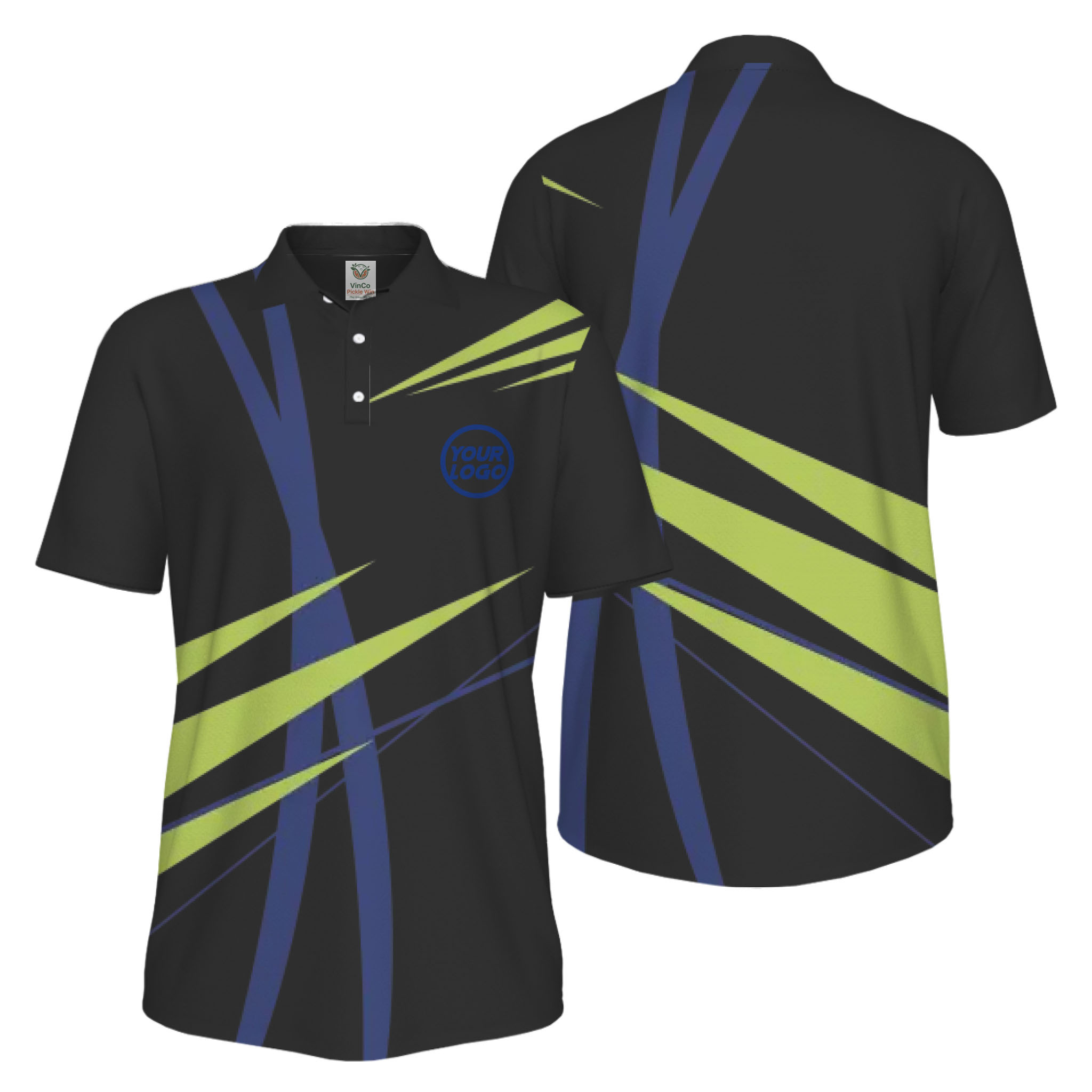Picklewin Custom Logo Sport Team UV Protection Polo Shirt For Men 