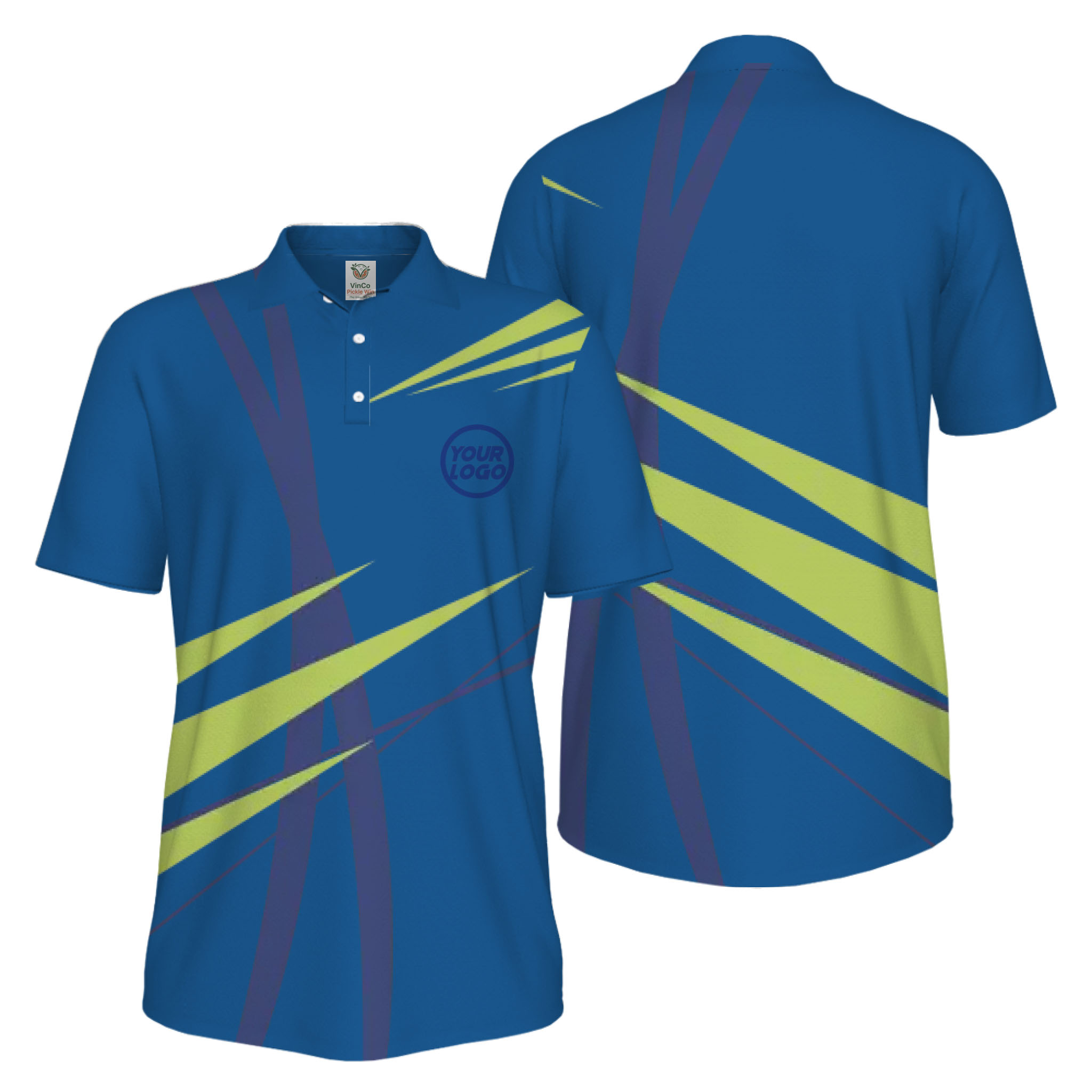 Picklewin Custom Logo Sport Team UV Protection Polo Shirt For Men 