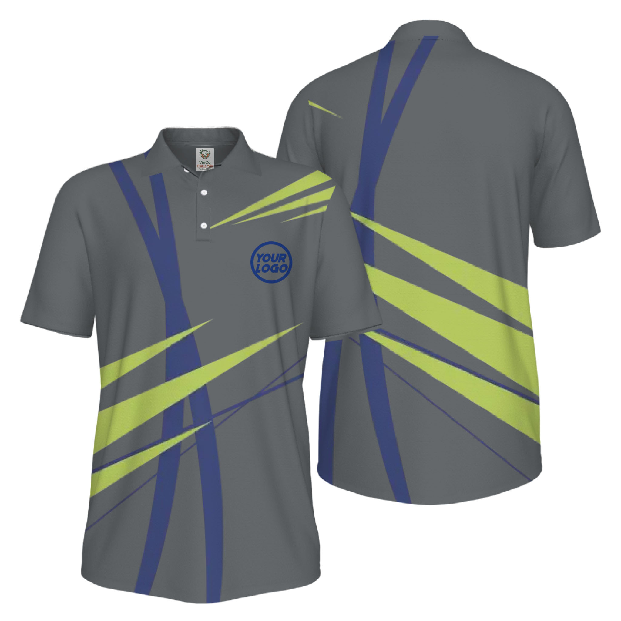 Picklewin Custom Logo Sport Team UV Protection Polo Shirt For Men 
