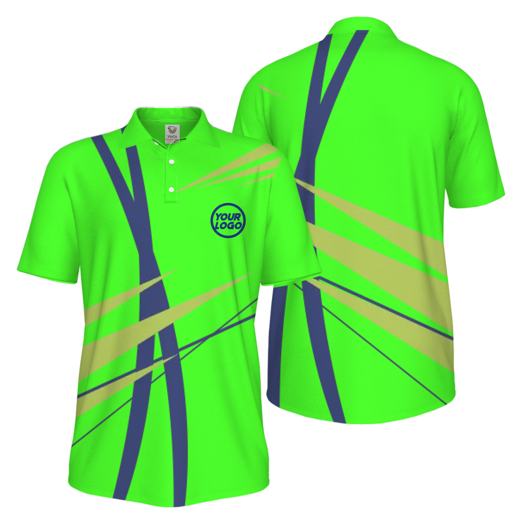 Picklewin Custom Logo Sport Team UV Protection Polo Shirt For Men 