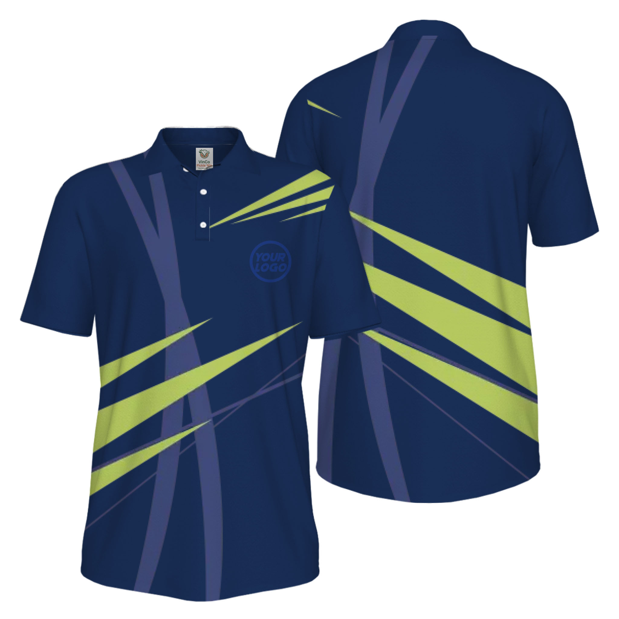 Picklewin Custom Logo Sport Team UV Protection Polo Shirt For Men 