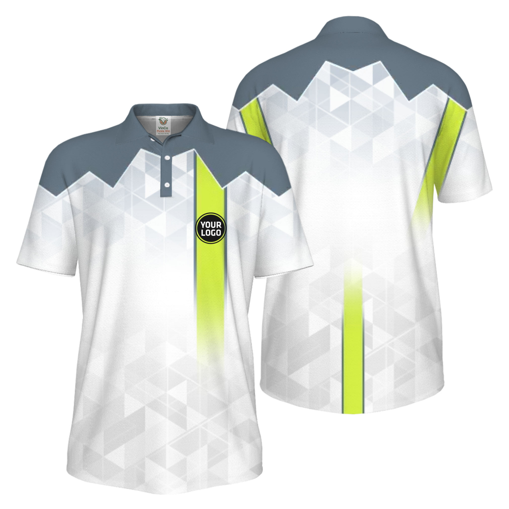Picklewin Custom Logo Sport UV Protection Polo Shirt Live Preview 