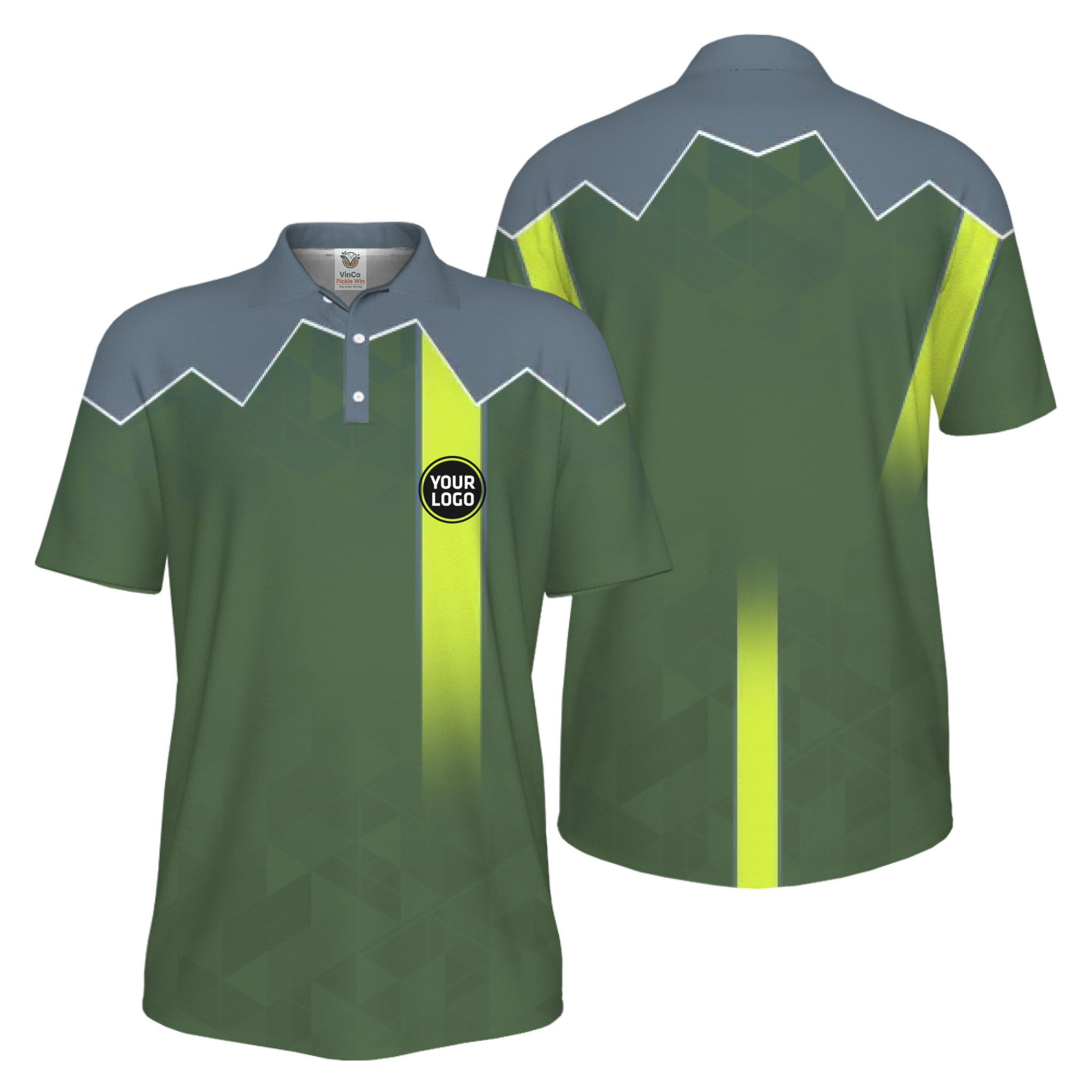 Picklewin Custom Logo Sport UV Protection Polo Shirt Live Preview 