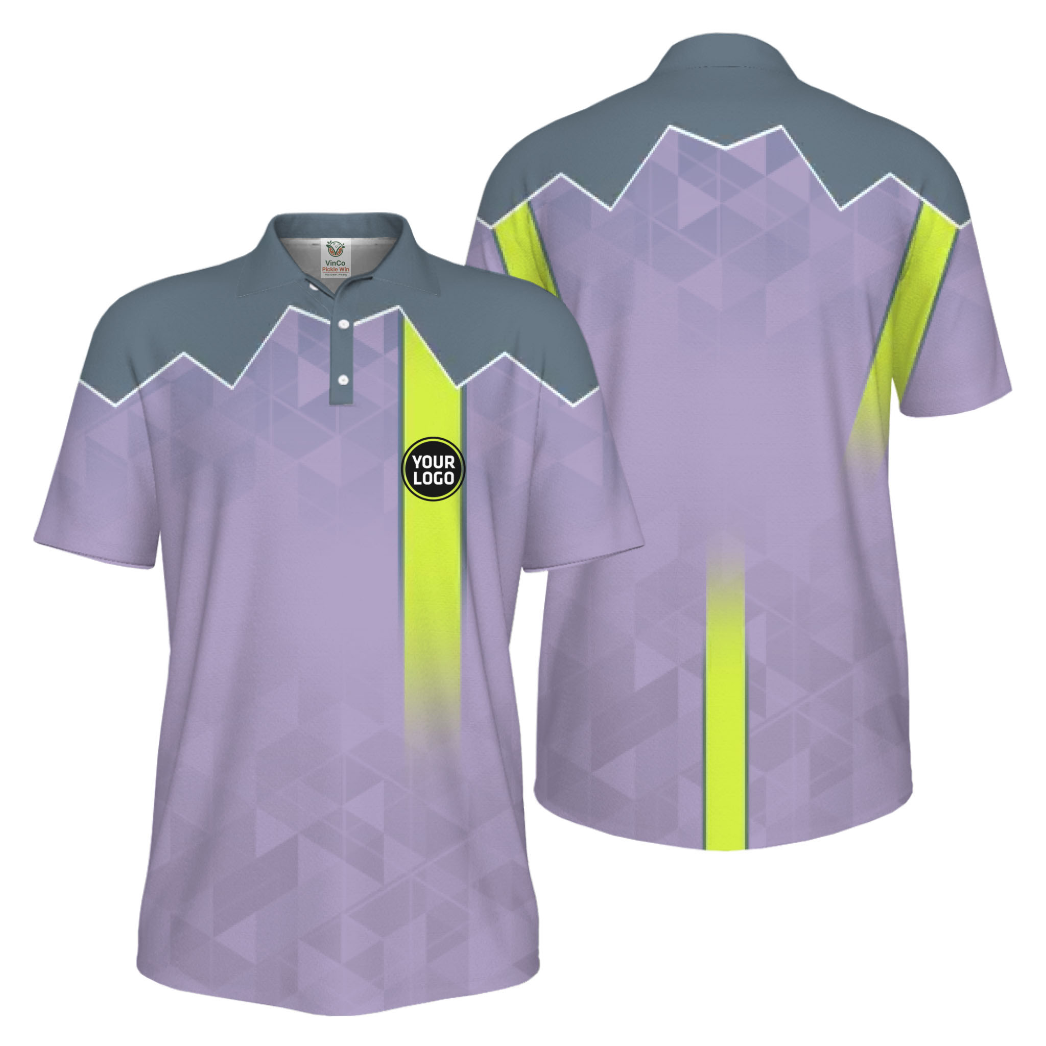 Picklewin Custom Logo Sport UV Protection Polo Shirt Live Preview 