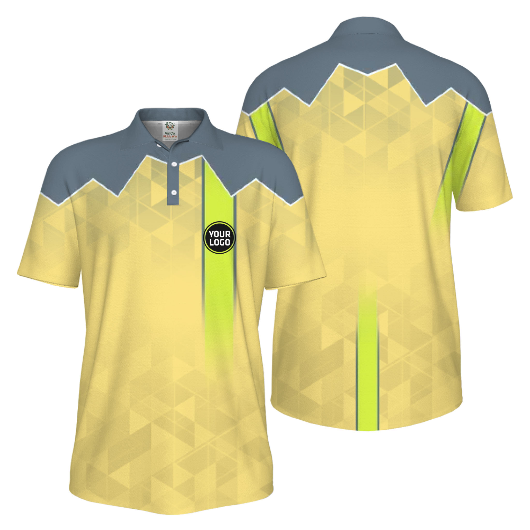 Picklewin Custom Logo Sport UV Protection Polo Shirt Live Preview 