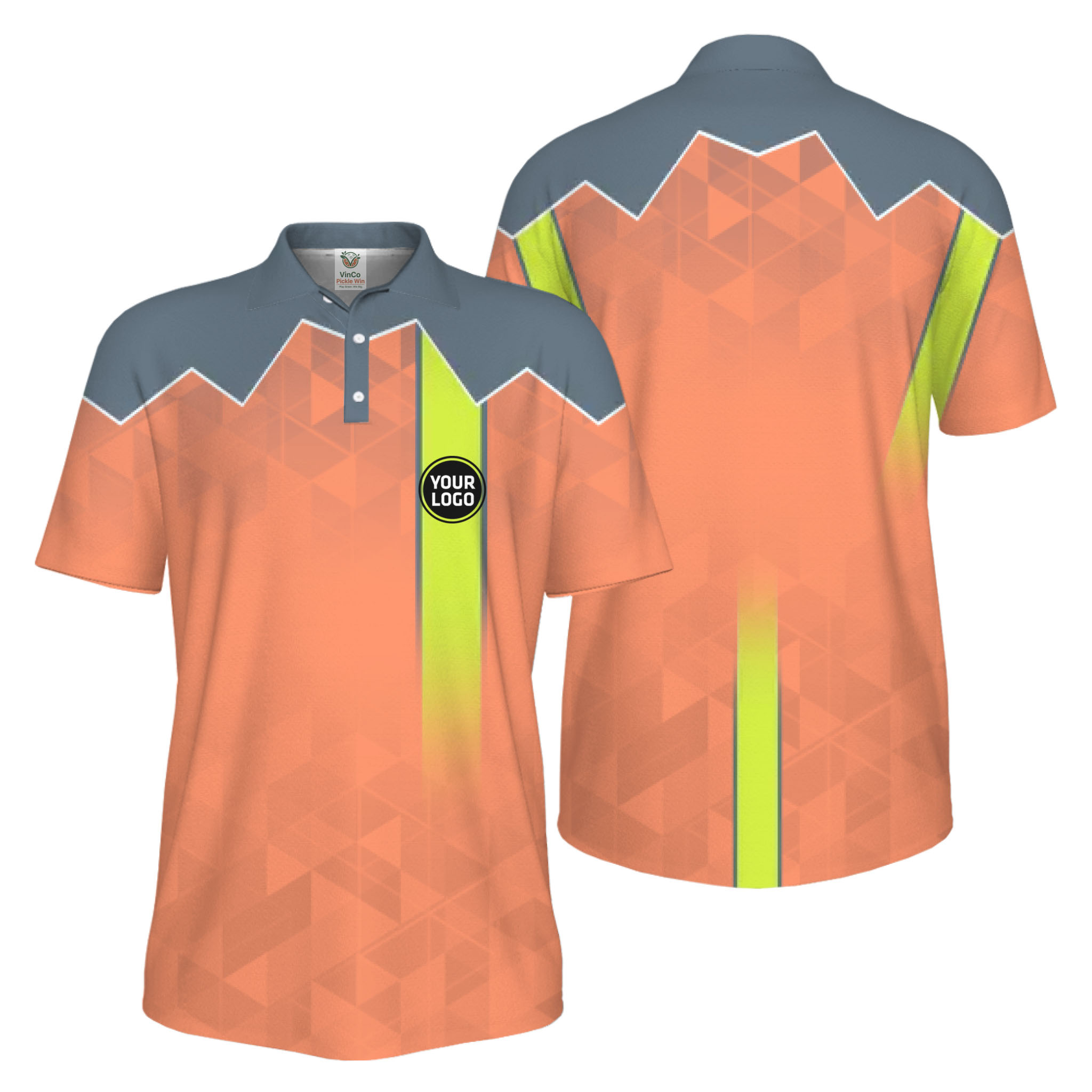 Picklewin Custom Logo Sport UV Protection Polo Shirt Live Preview 