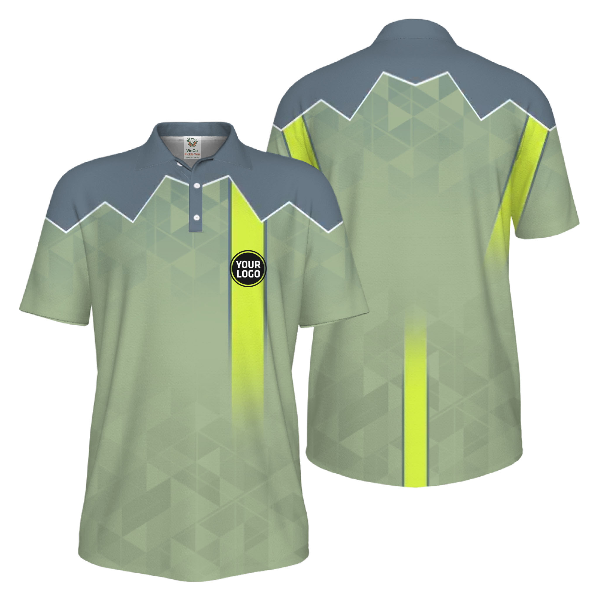 Picklewin Custom Logo Sport UV Protection Polo Shirt Live Preview 