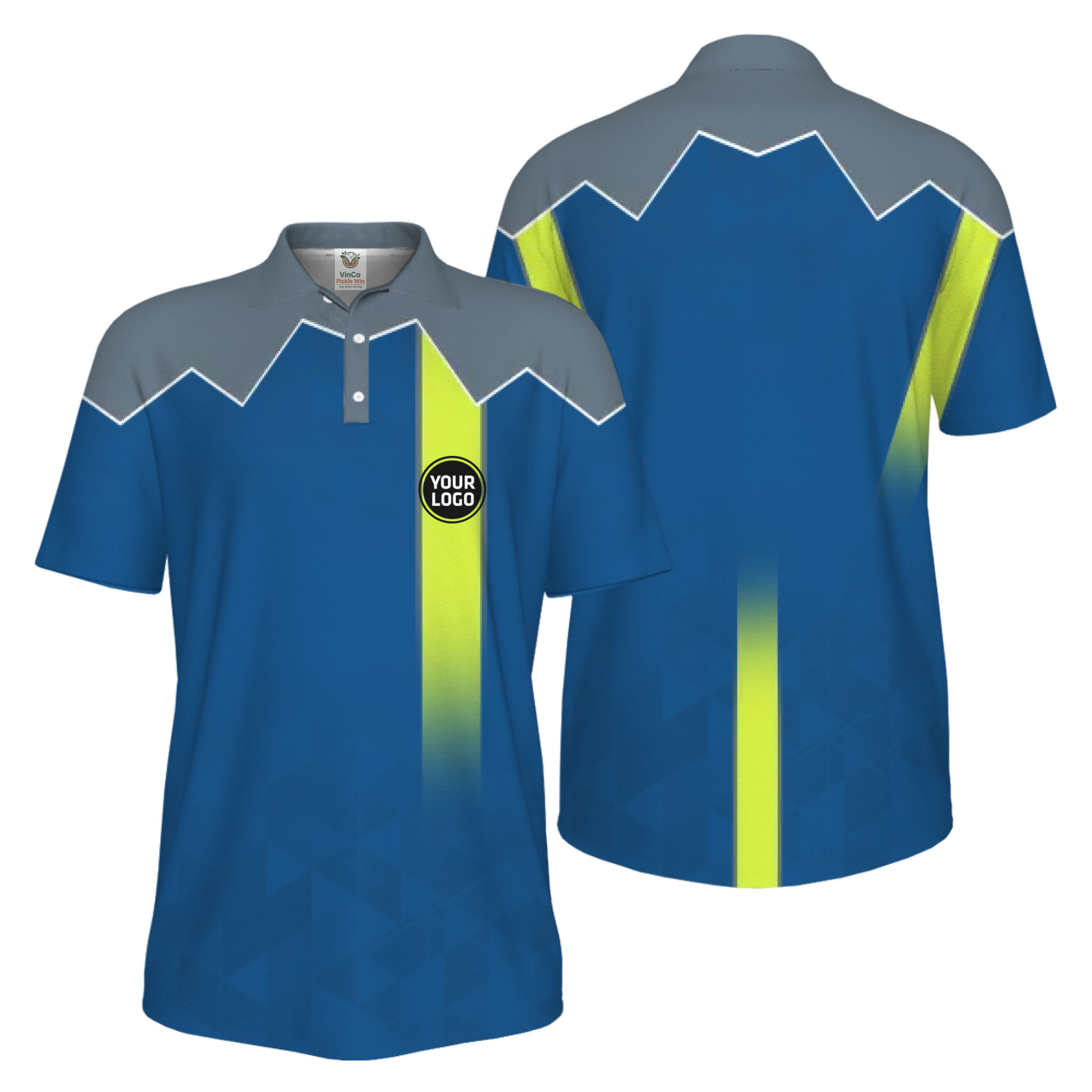 Picklewin Custom Logo Sport UV Protection Polo Shirt Live Preview 