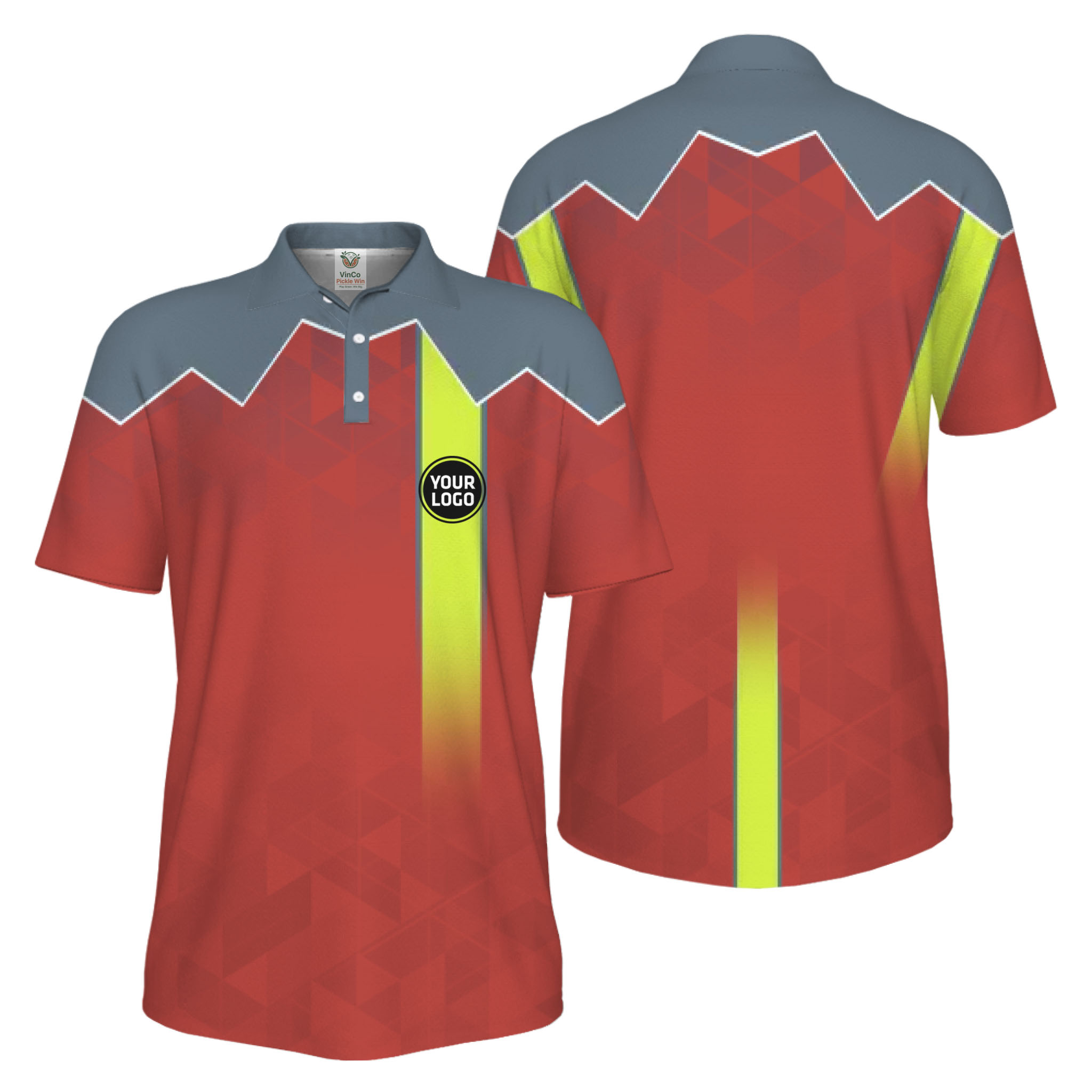 Picklewin Custom Logo Sport UV Protection Polo Shirt Live Preview 