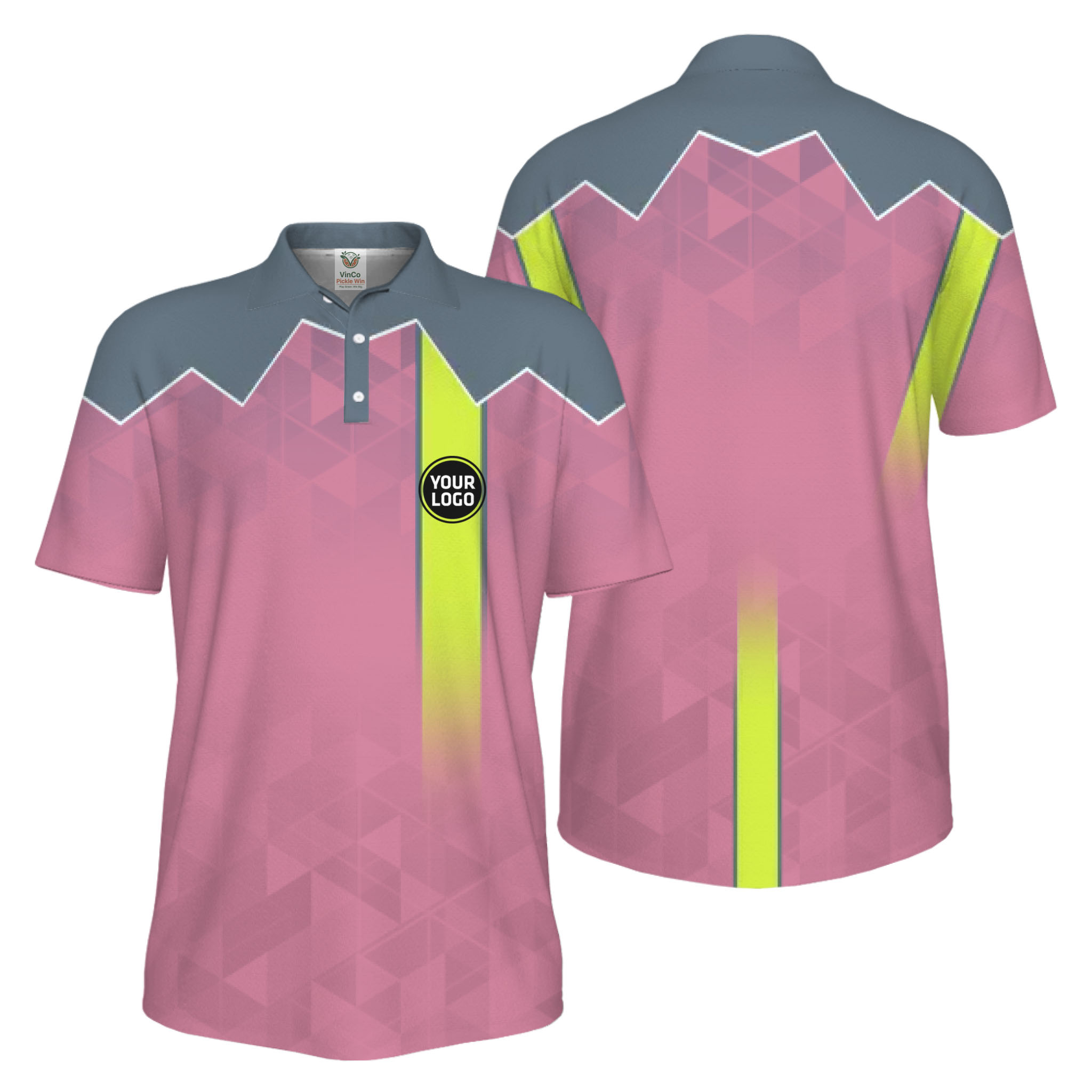 Picklewin Custom Logo Sport UV Protection Polo Shirt Live Preview 