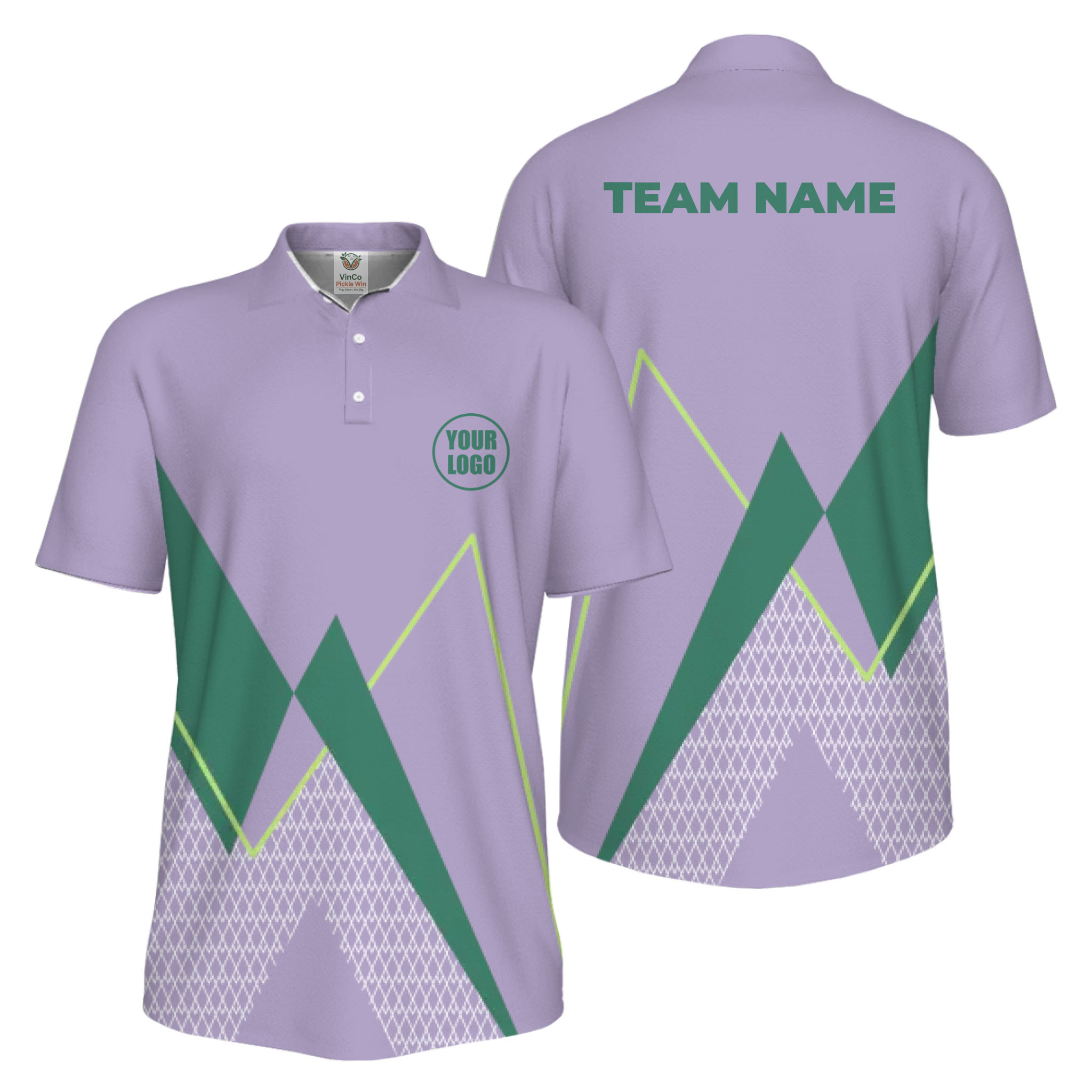 Picklewin Custom Logo Sporty Motion Polo Shirt For Men UV Protection