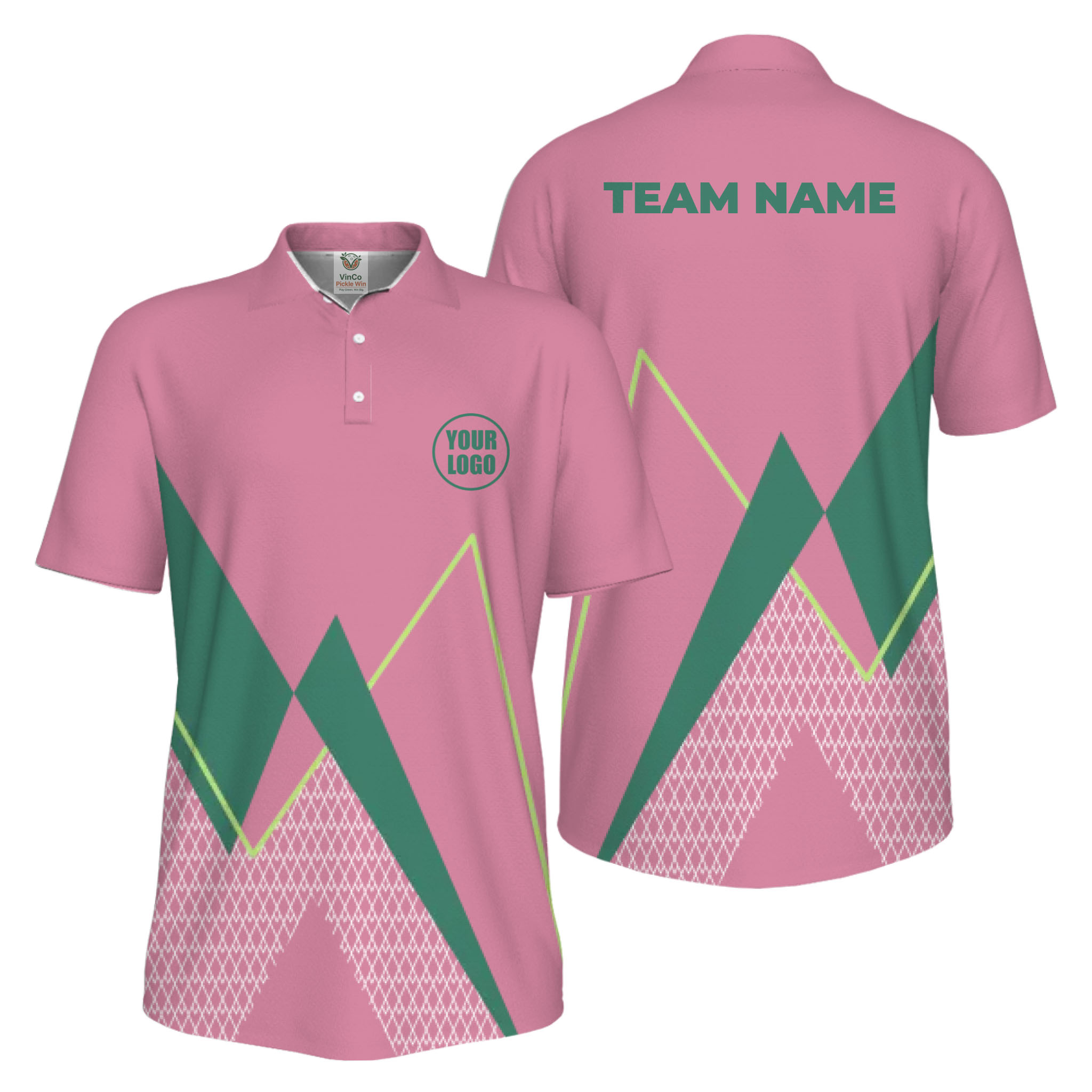 Picklewin Custom Logo Sporty Motion Polo Shirt For Men UV Protection