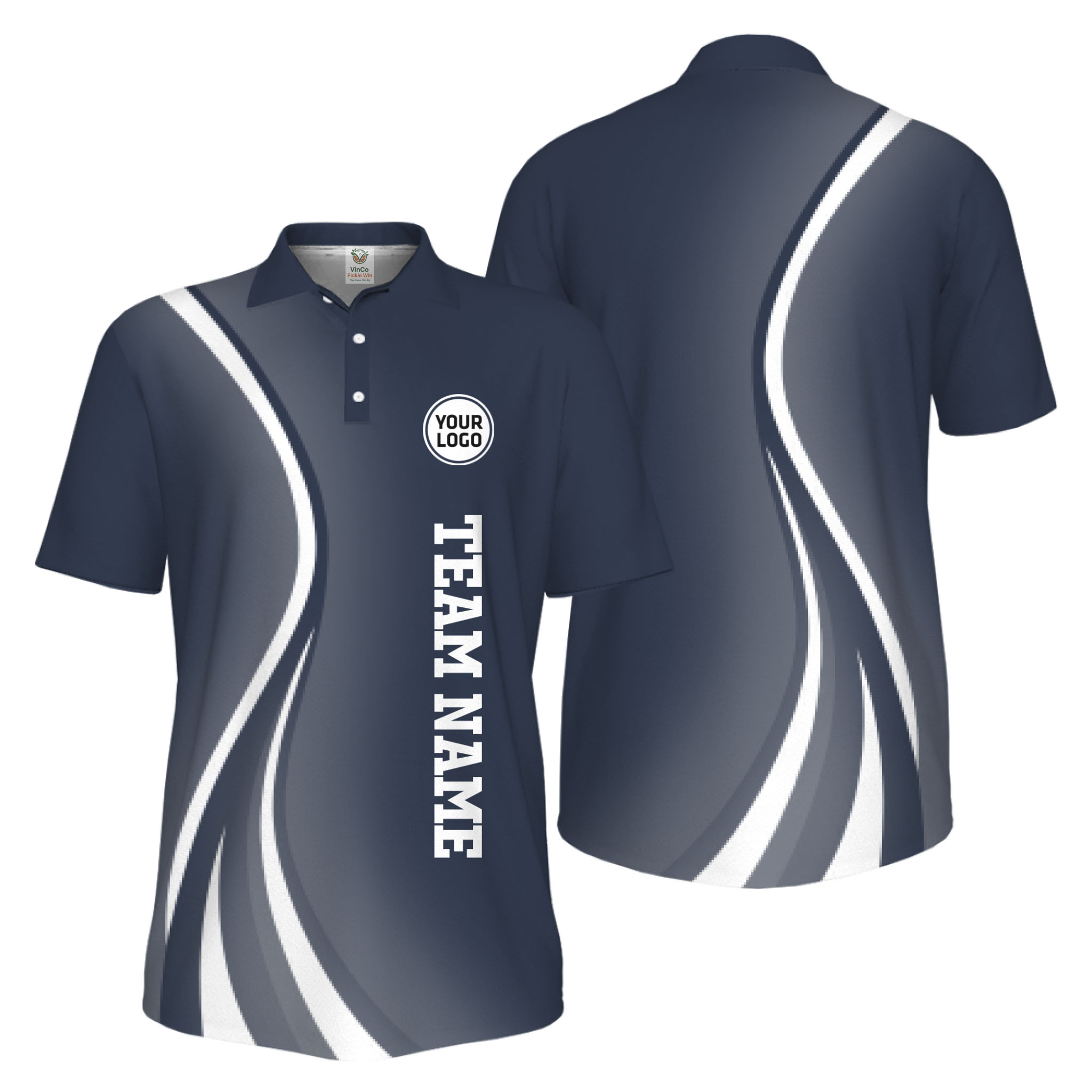 Picklewin Custom Logo UV Protection Collared Polo Shirt For Sport Team