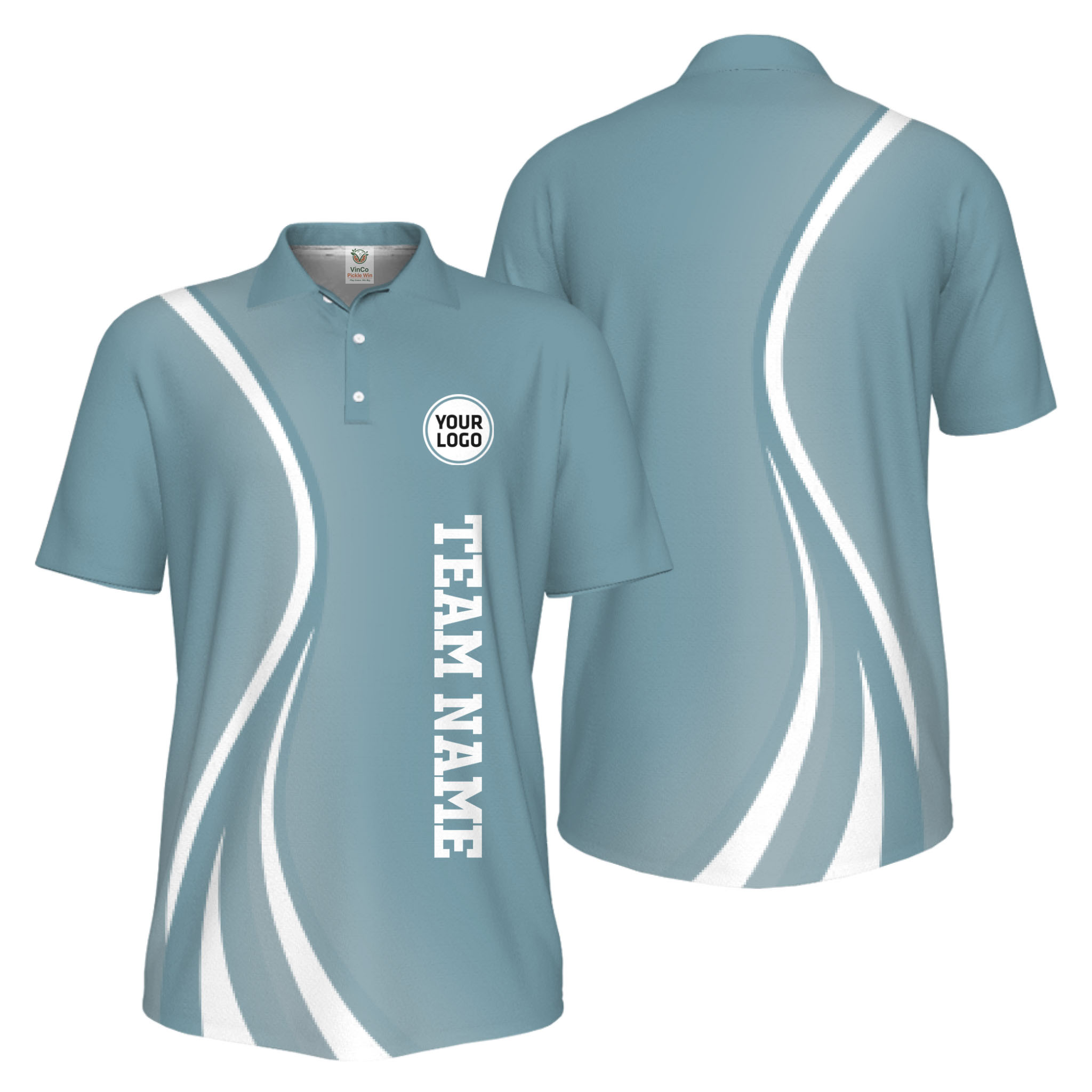 Picklewin Custom Logo UV Protection Collared Polo Shirt For Sport Team