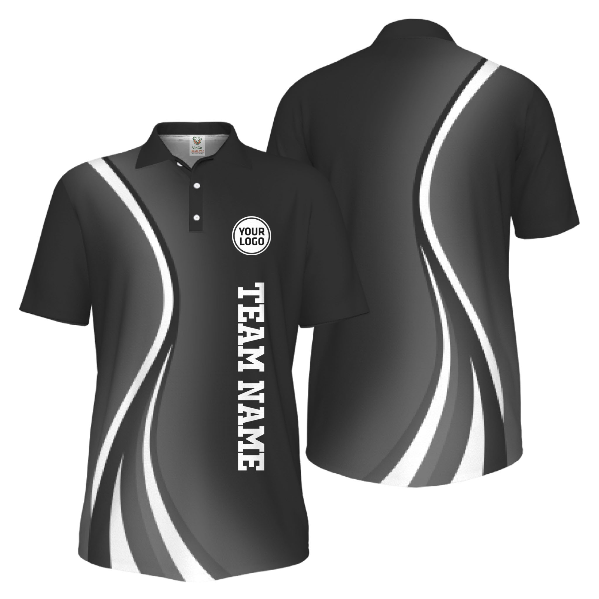Picklewin Custom Logo UV Protection Collared Polo Shirt For Sport Team