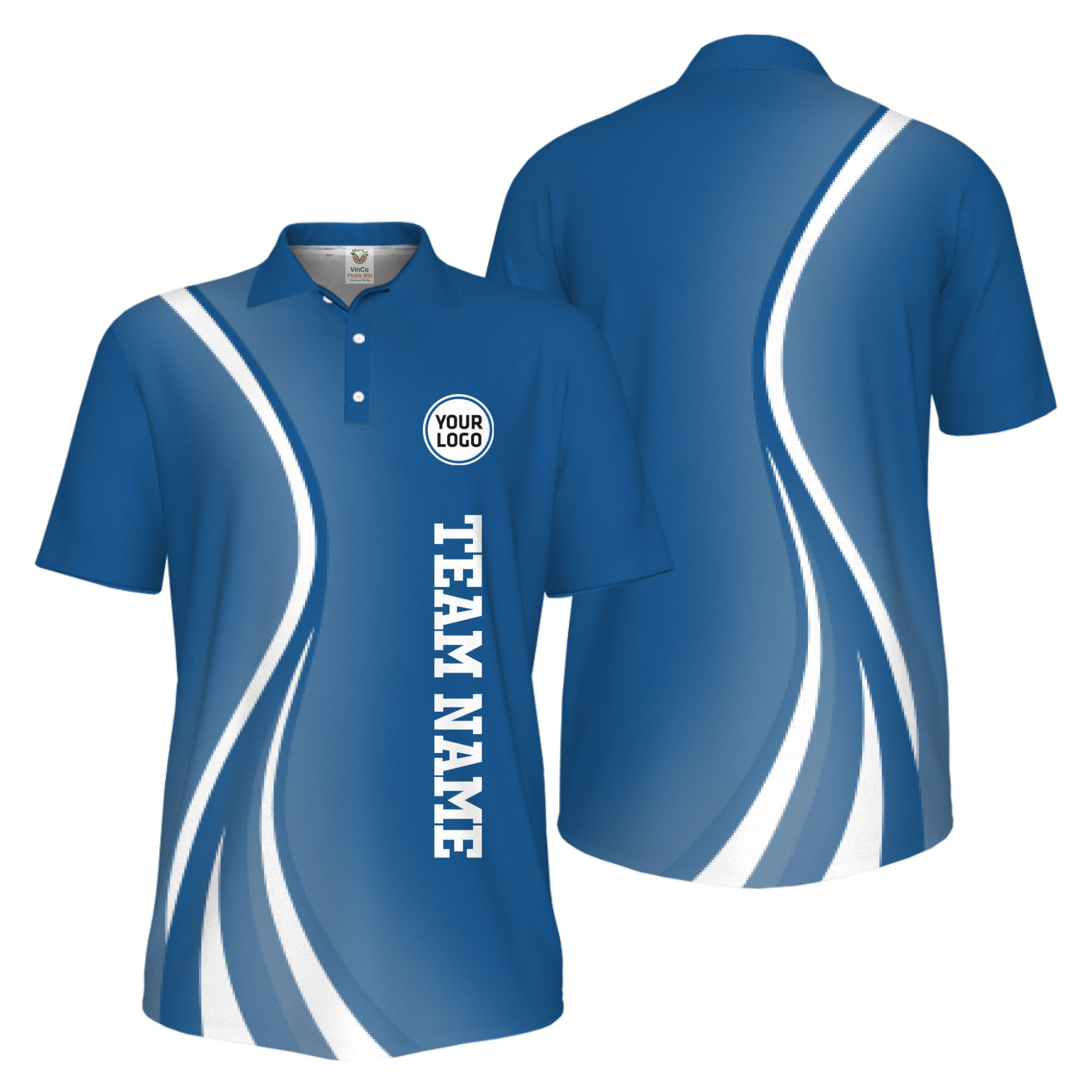Picklewin Custom Logo UV Protection Collared Polo Shirt For Sport Team