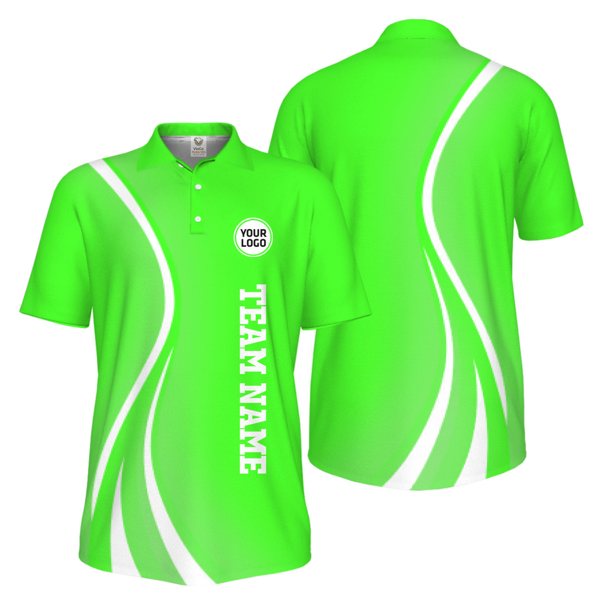 Picklewin Custom Logo UV Protection Collared Polo Shirt For Sport Team