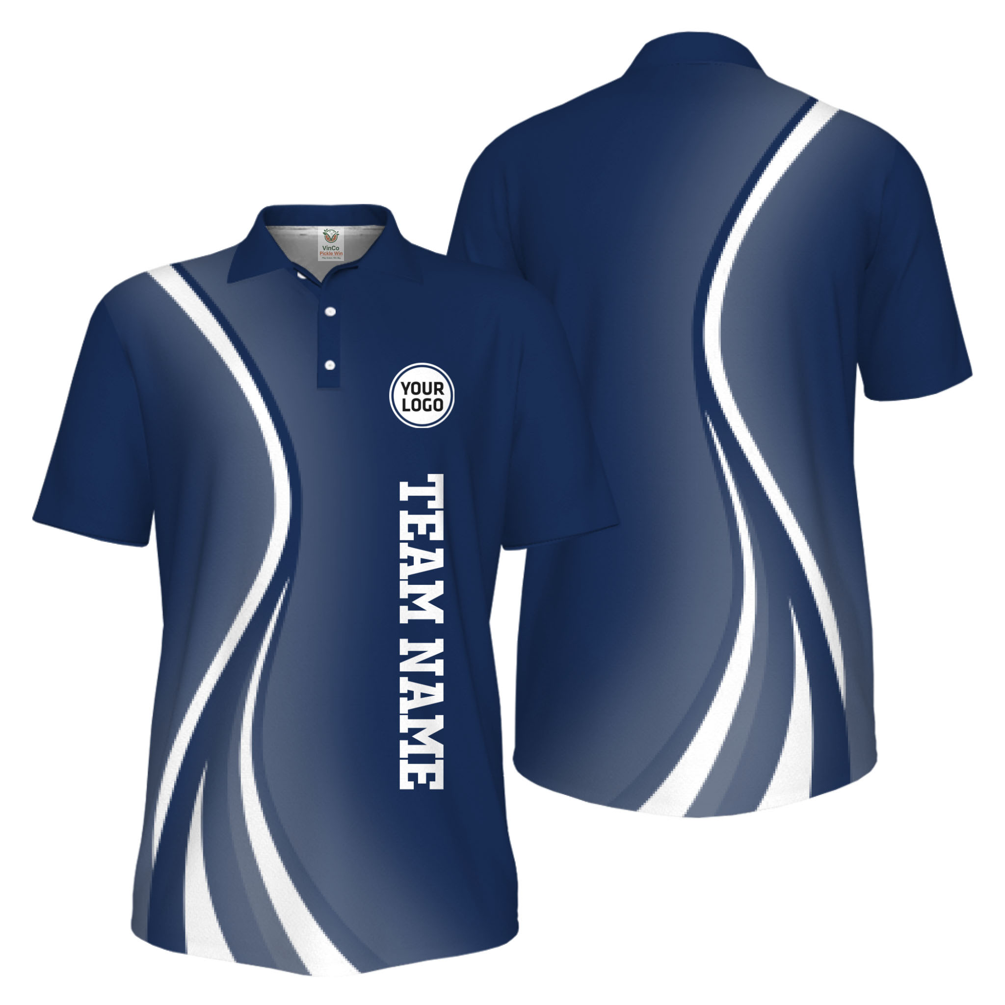 Picklewin Custom Logo UV Protection Collared Polo Shirt For Sport Team