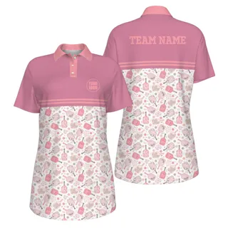 Picklewin Custom Logo UV Protection Pickleball Mother Day Polo Shirt Women  – alternate