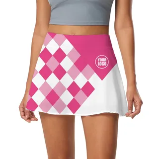 Picklewin Custom Logo Women's Skort With Diamond Patterns