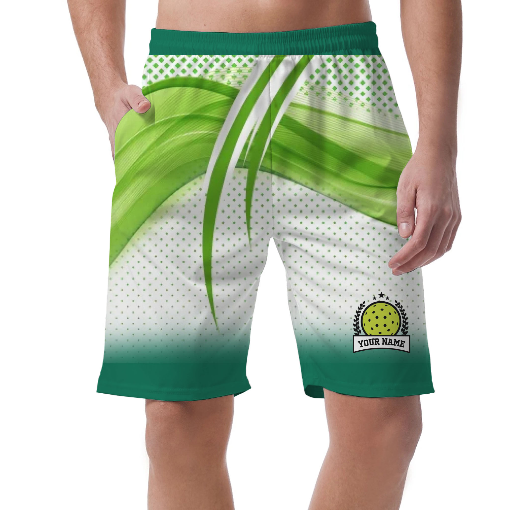 Picklewin Custom Name Active Pickleball Men's Short Pants 
