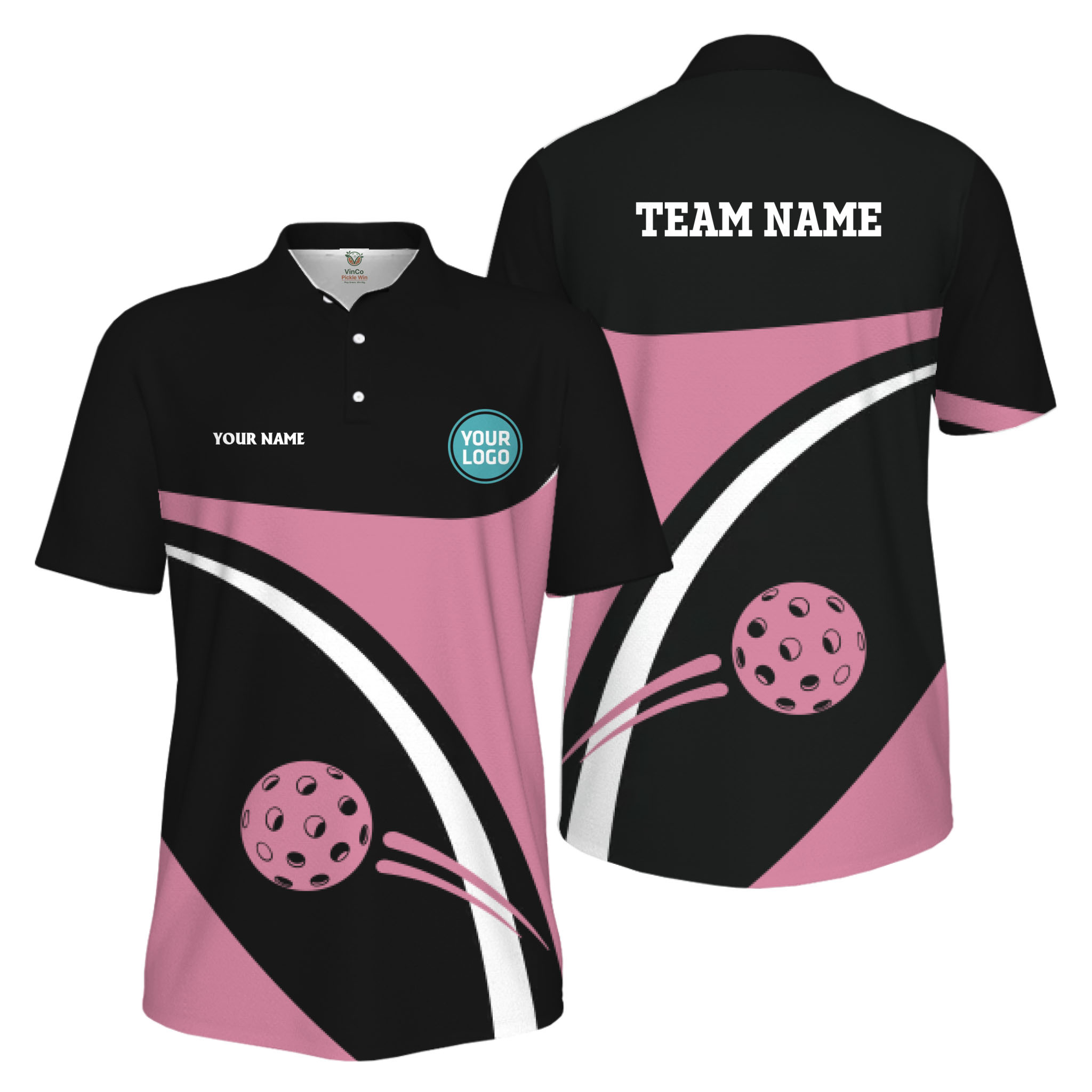 Picklewin Custom Name And Logo Pickleball Team Spirit Polo Shirt For Men 