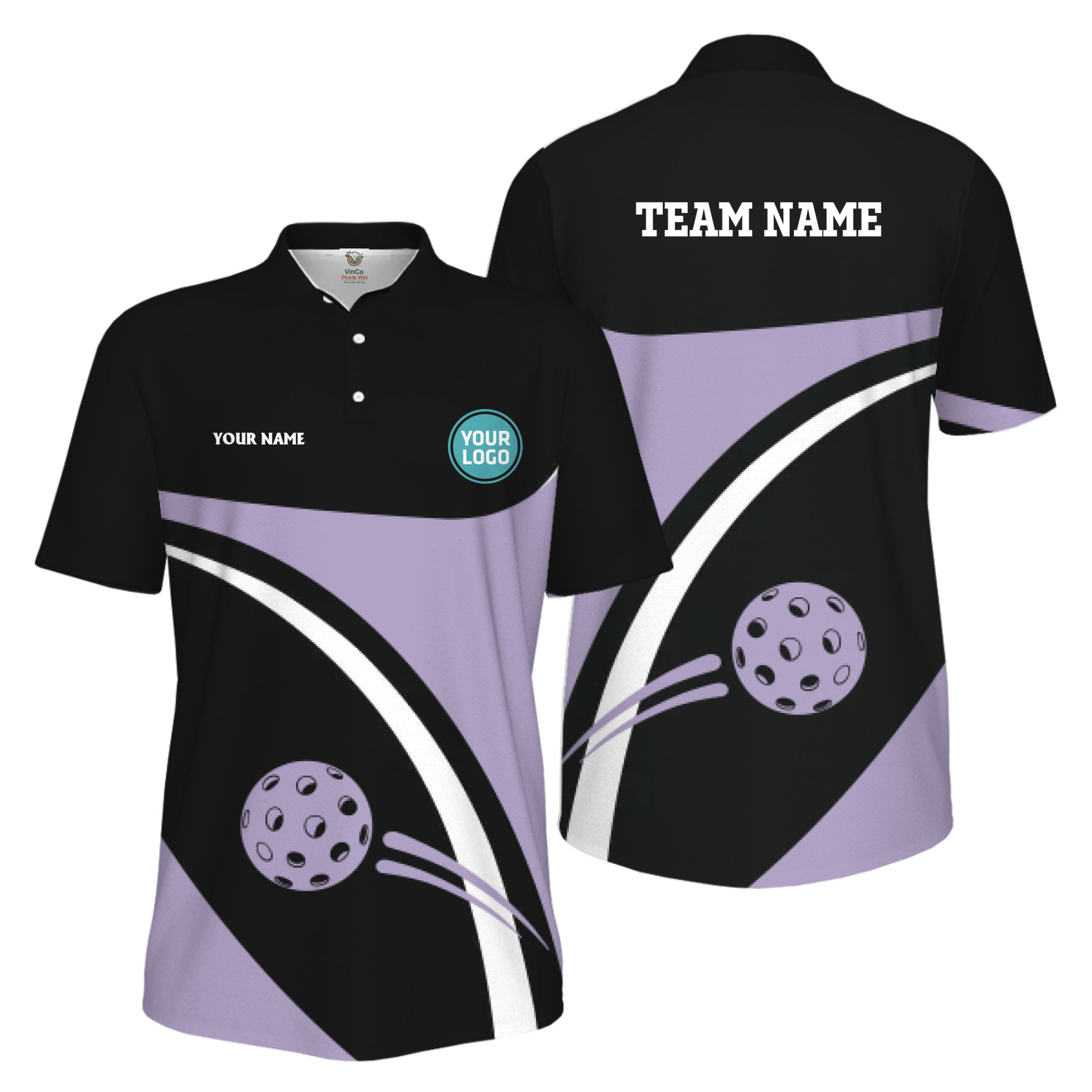 Picklewin Custom Name And Logo Pickleball Team Spirit Polo Shirt For Men 