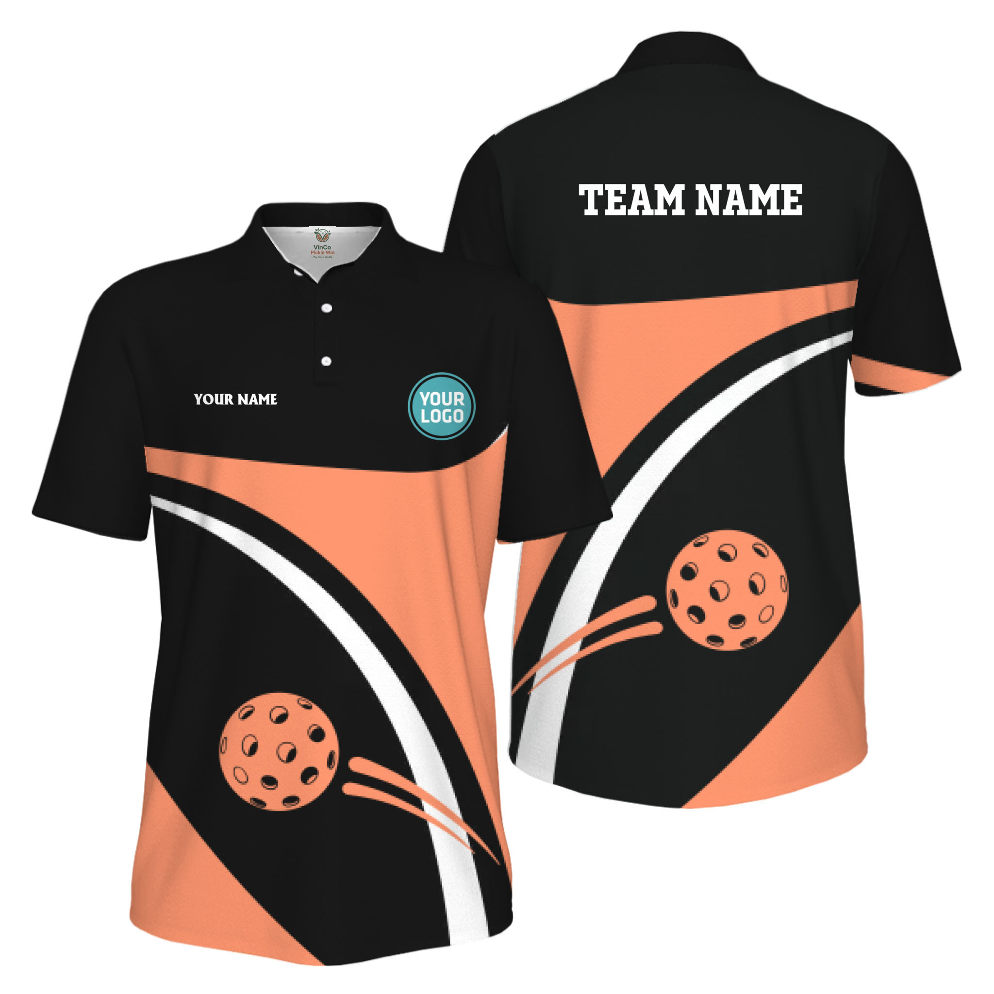 Picklewin Custom Name And Logo Pickleball Team Spirit Polo Shirt For Men 