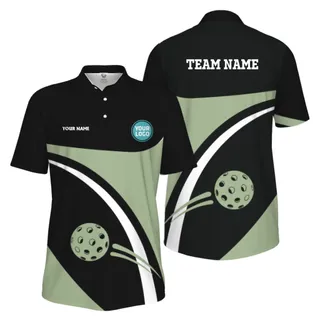 Picklewin Custom Name And Logo Pickleball Team Spirit Polo Shirt For Men  – alternate
