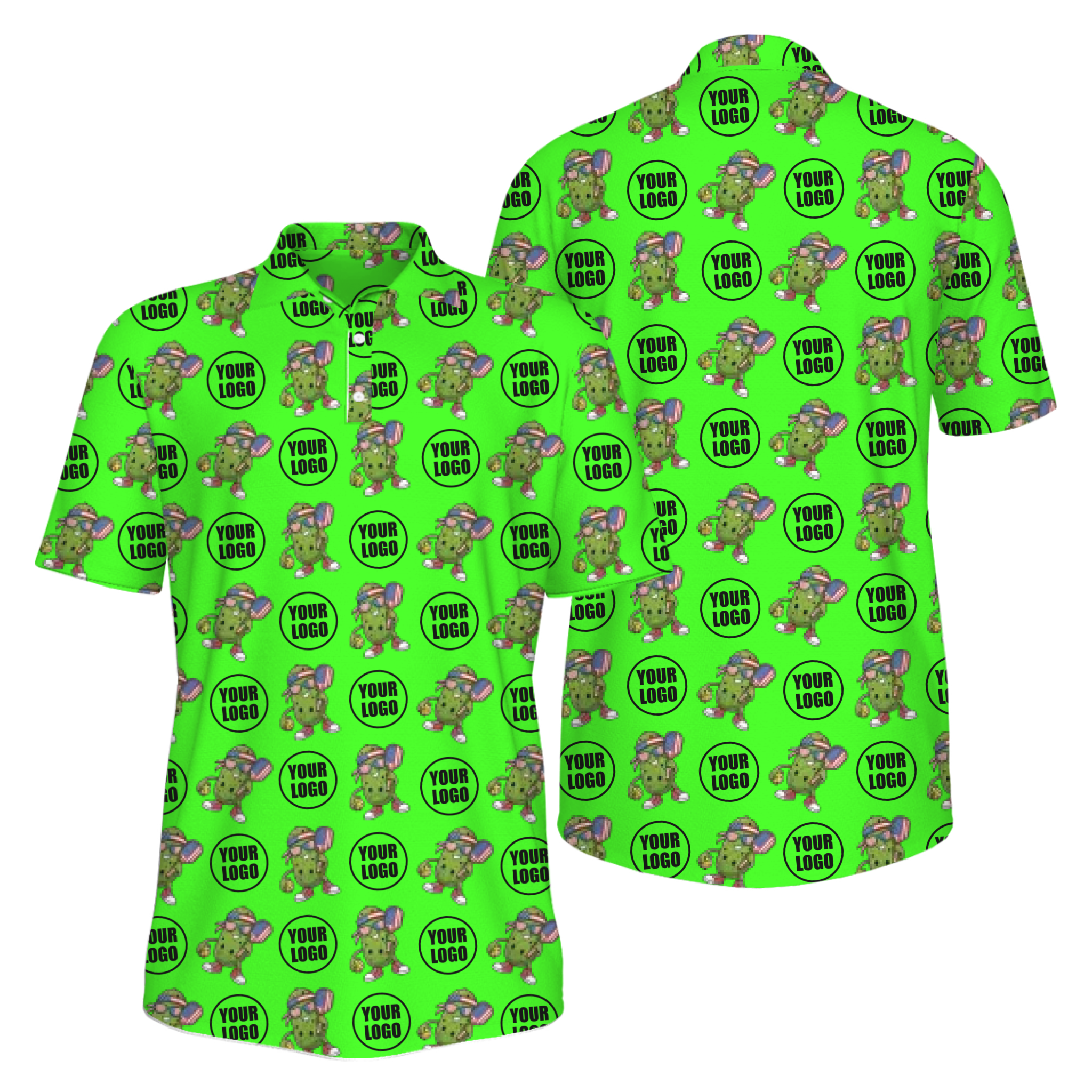 Picklewin Custom Patriotic Pickleball Polo Shirt For Men With UV Protection Feature