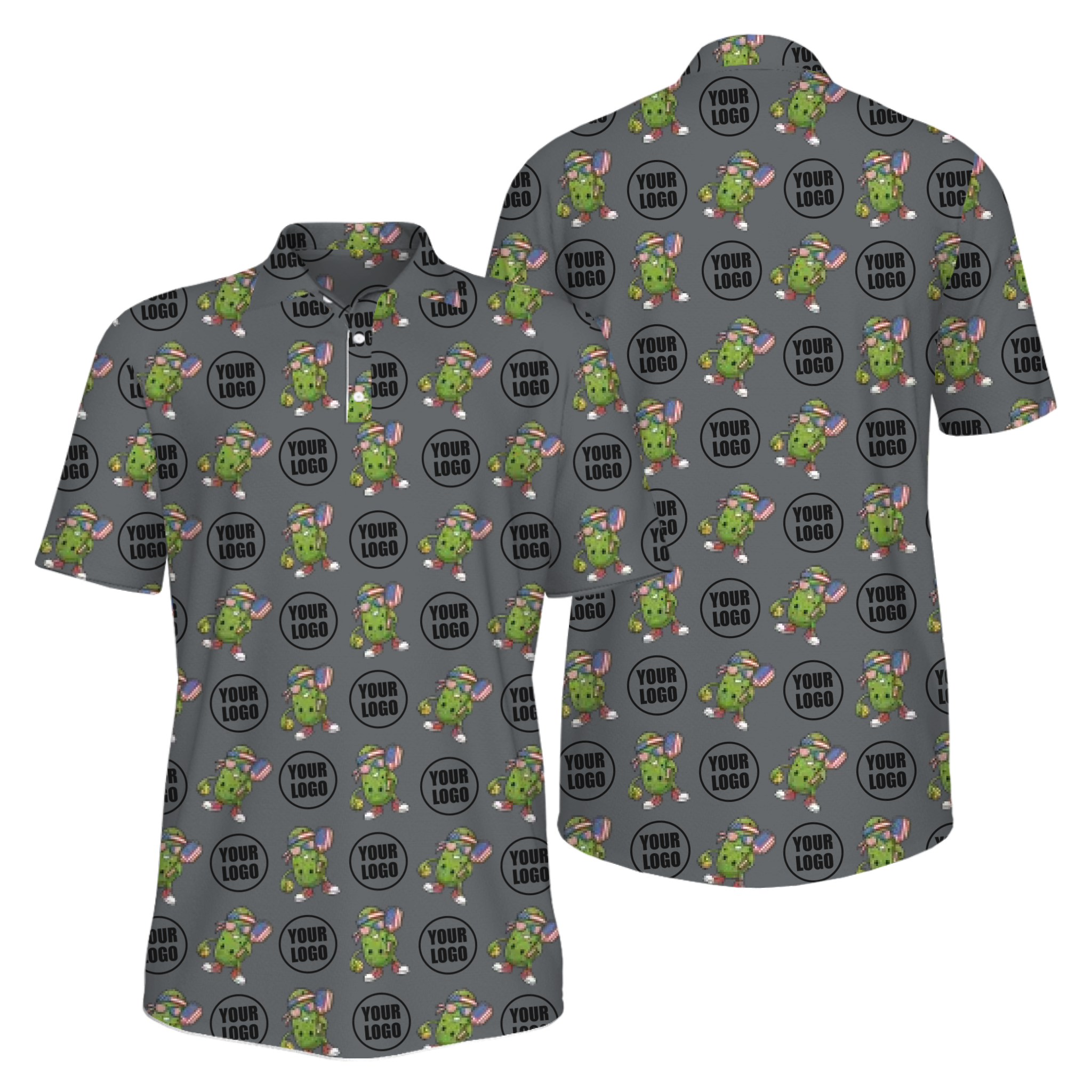 Picklewin Custom Patriotic Pickleball Polo Shirt For Men With UV Protection Feature
