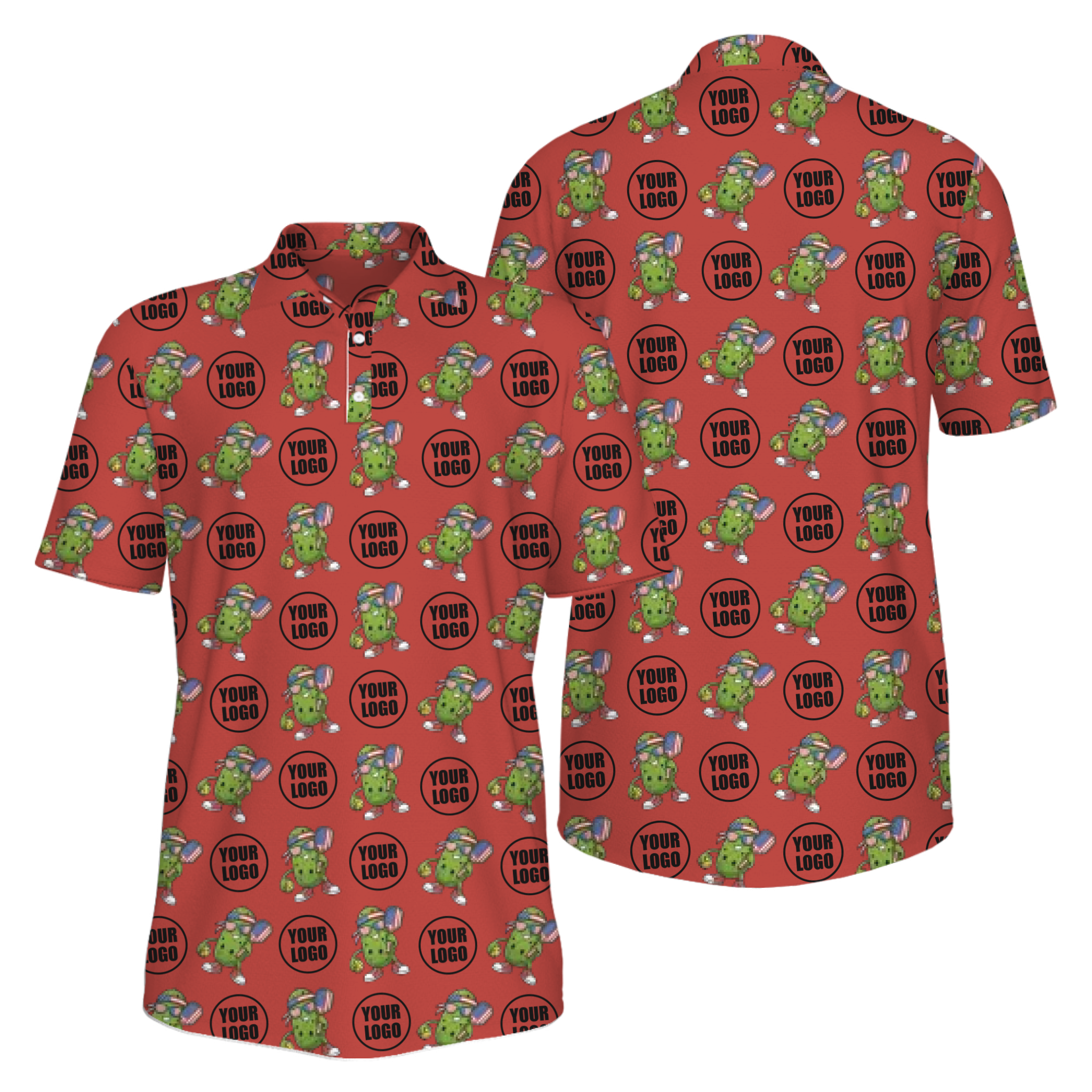 Picklewin Custom Patriotic Pickleball Polo Shirt For Men With UV Protection Feature