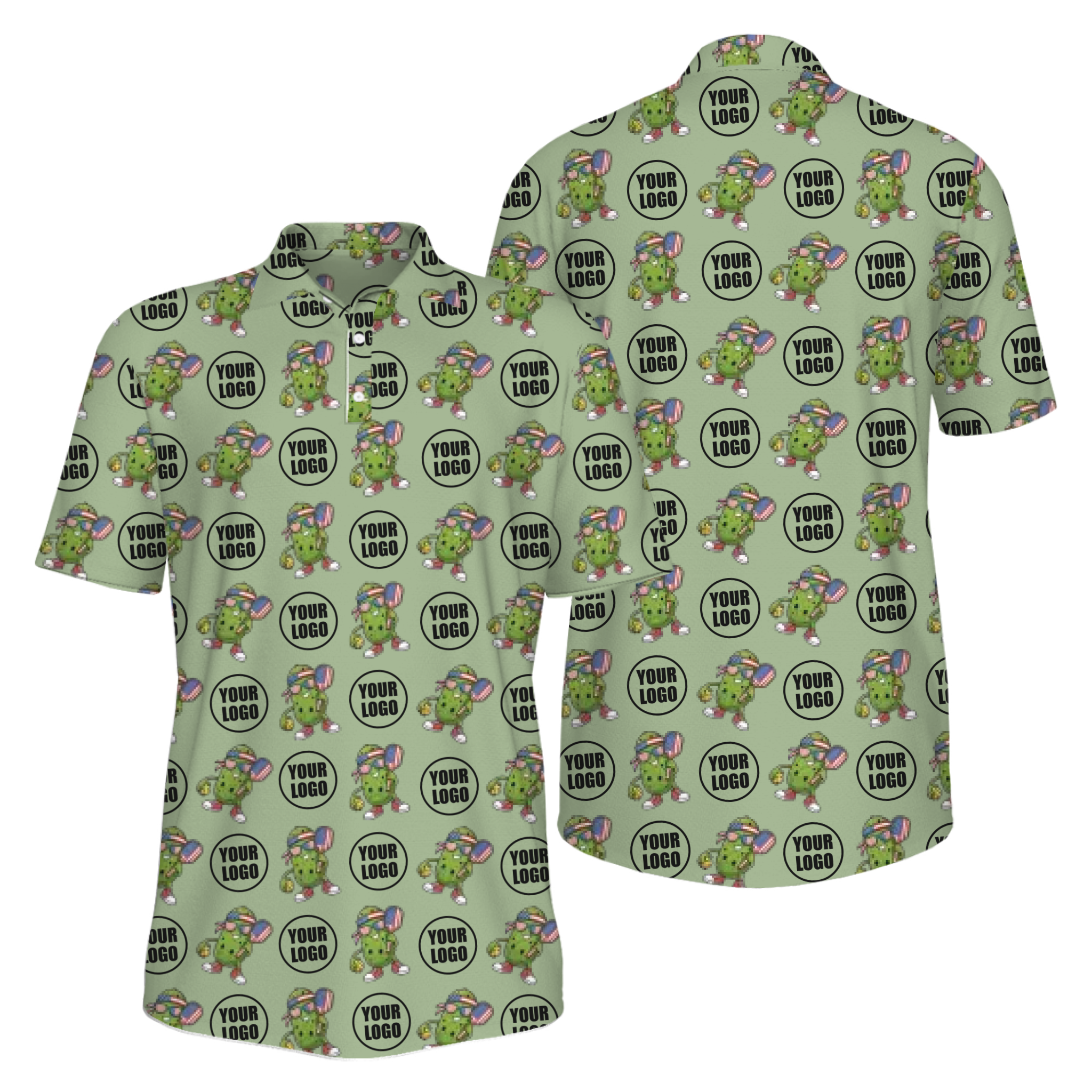 Picklewin Custom Patriotic Pickleball Polo Shirt For Men With UV Protection Feature