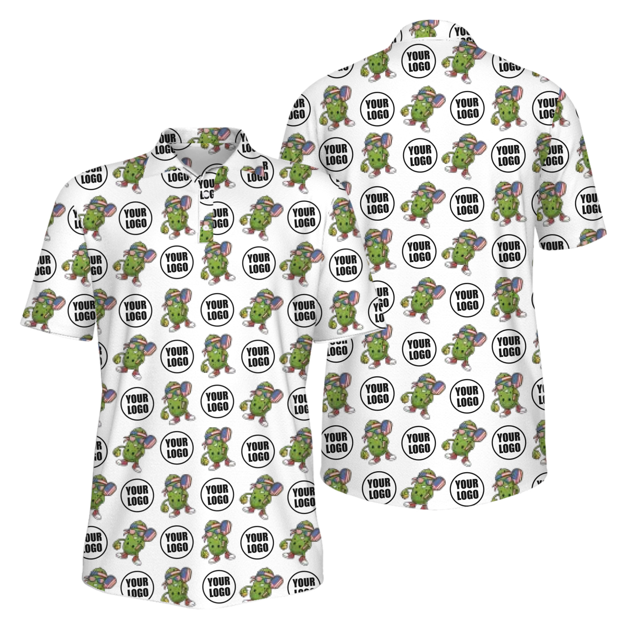 Picklewin Custom Patriotic Pickleball Polo Shirt For Men With UV Protection Feature