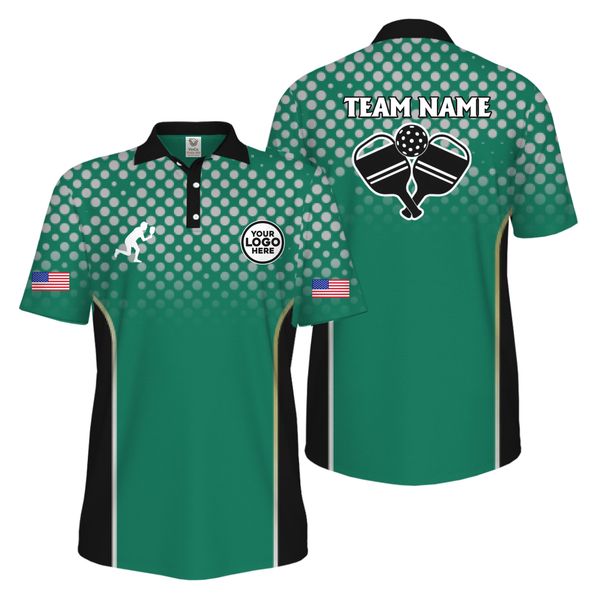 Picklewin Custom Pickleball 250 Years Anniversary America Men Polo Shirt  