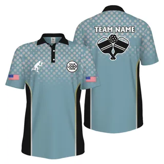 Picklewin Custom Pickleball 250 Years Anniversary America Men Polo Shirt  