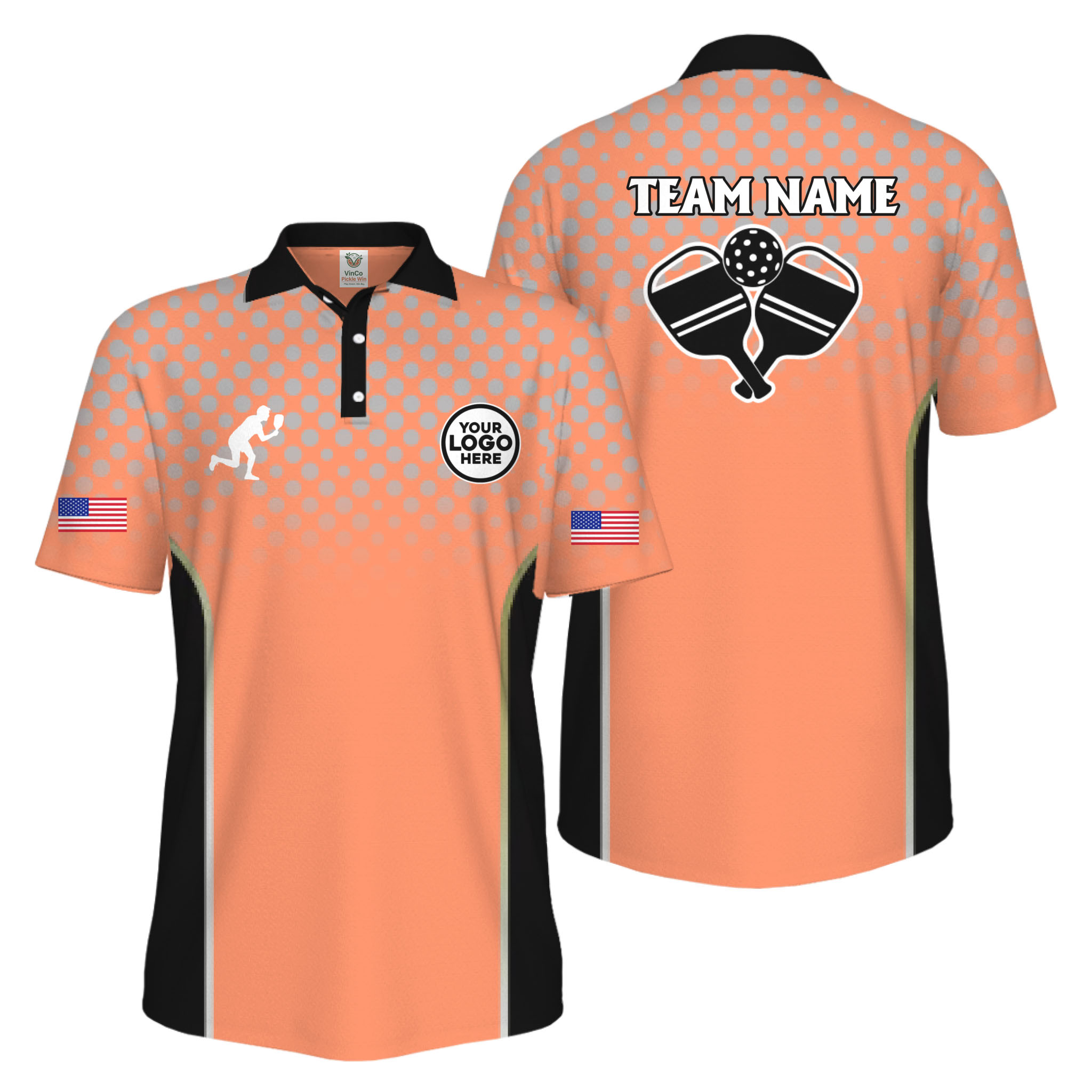 Picklewin Custom Pickleball 250 Years Anniversary America Men Polo Shirt  