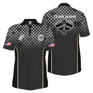Picklewin Custom Pickleball 250 Years Anniversary America Men Polo Shirt   – alternate