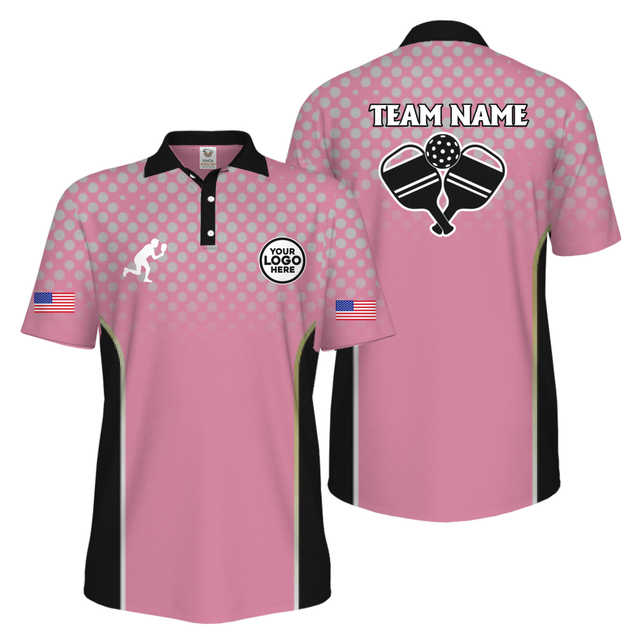Picklewin Custom Pickleball 250 Years Anniversary America Men Polo Shirt  