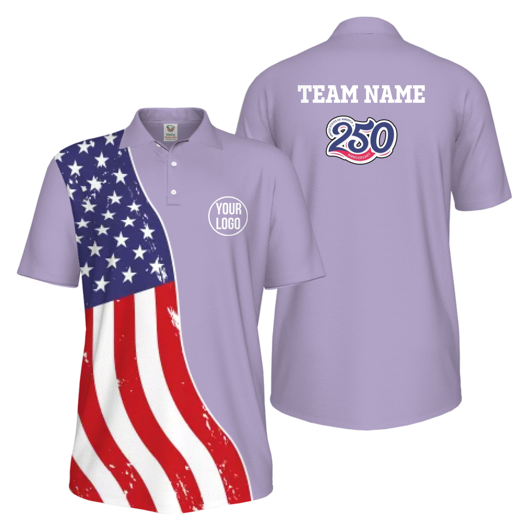 Picklewin Custom Pickleball 4th Of July UV Protection Men Polo Shirt Live Preview