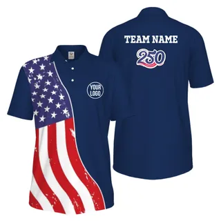 Picklewin Custom Pickleball 4th Of July UV Protection Men Polo Shirt Live Preview