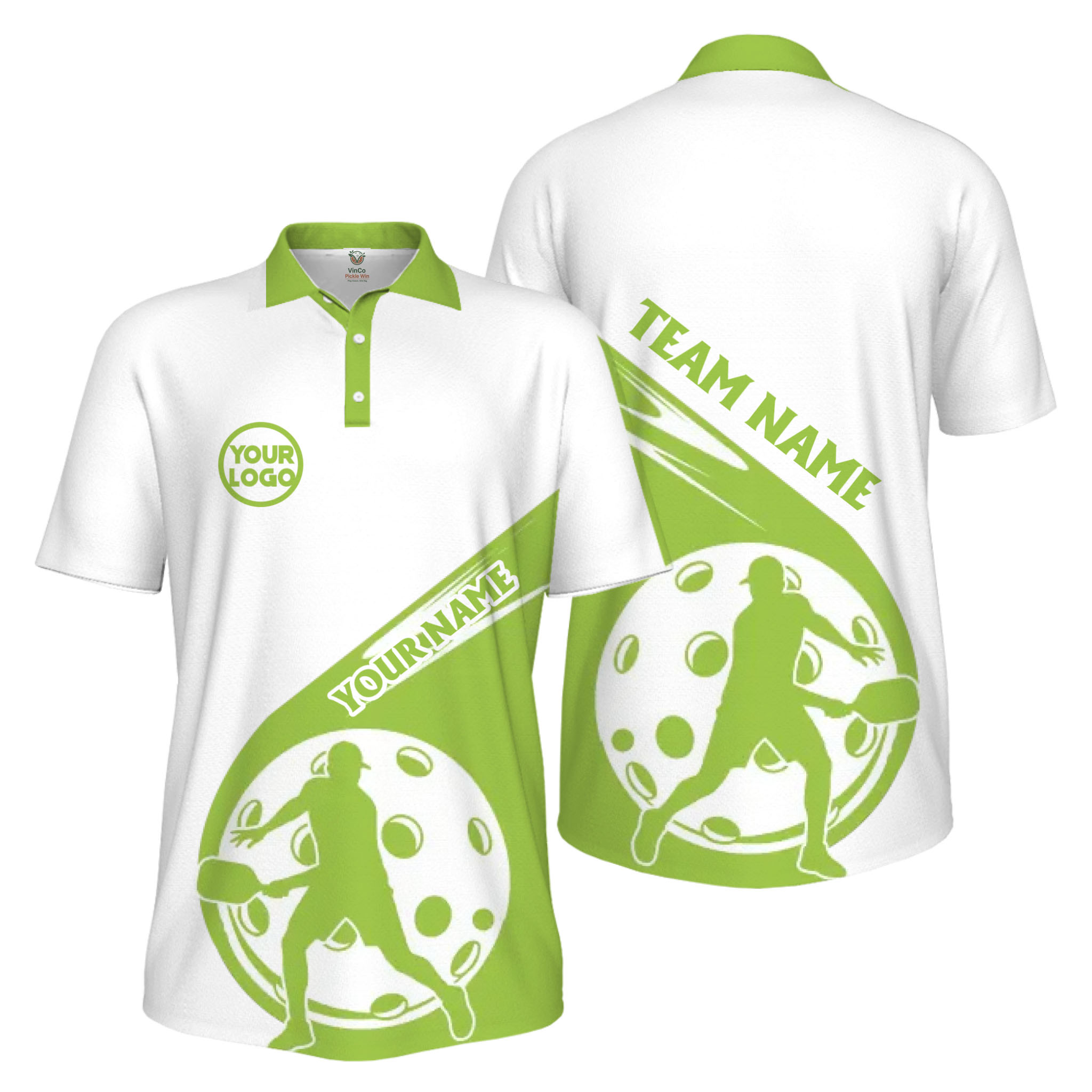 Picklewin Custom Pickleball Club Tournament UV Protection Polo Shirt For Men