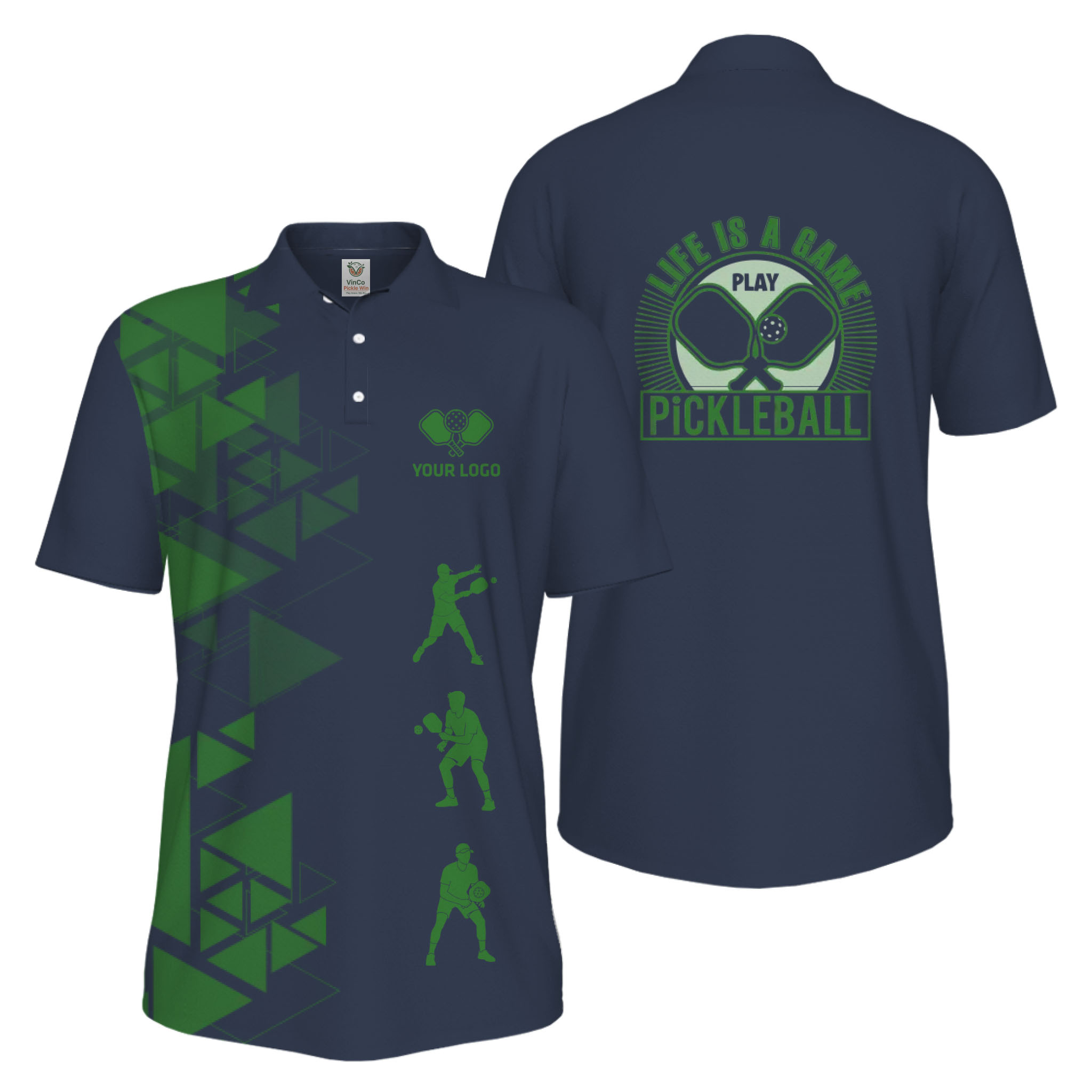 Picklewin Custom Pickleball Life Is A Game UV Protection Men Polo Shirt
