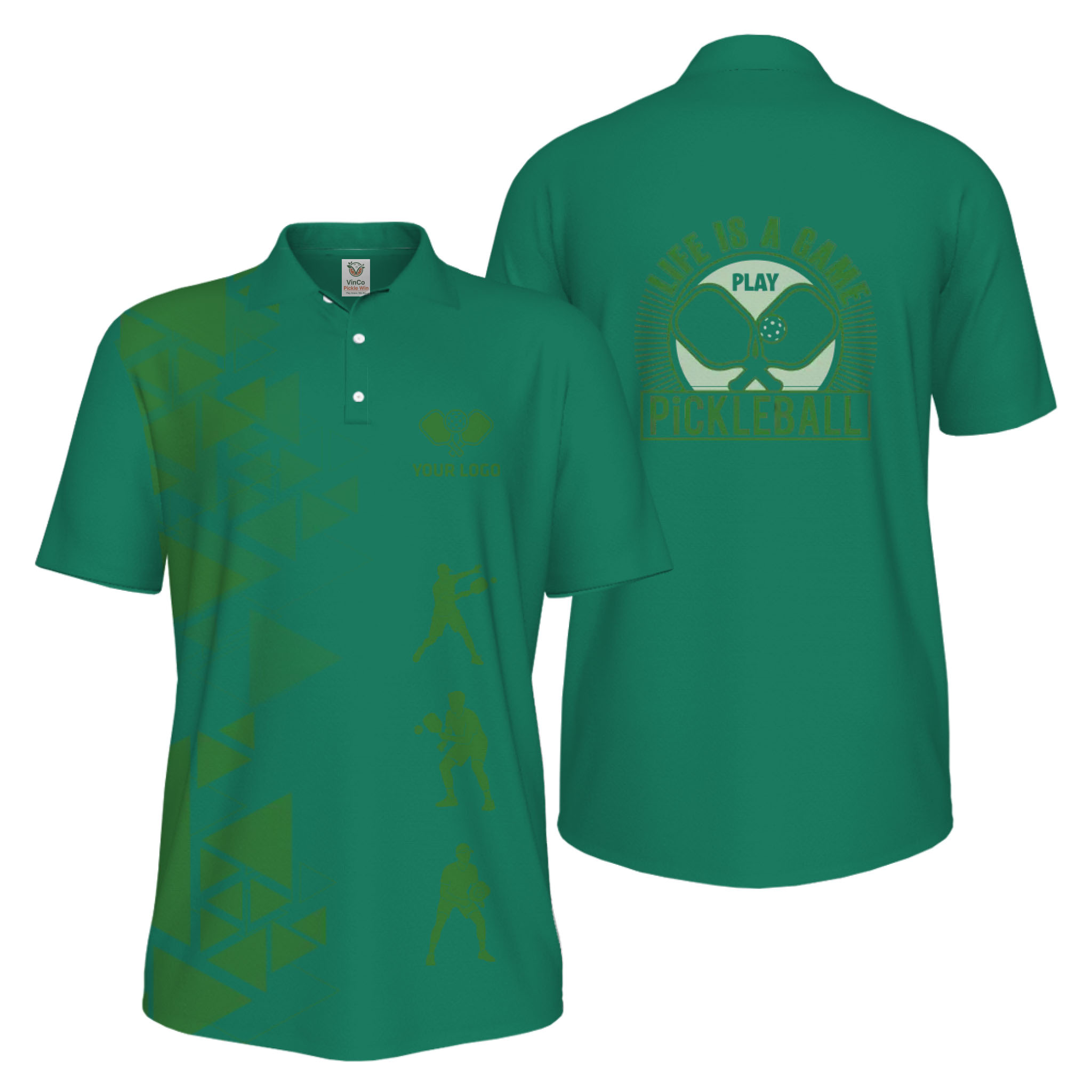 Picklewin Custom Pickleball Life Is A Game UV Protection Men Polo Shirt