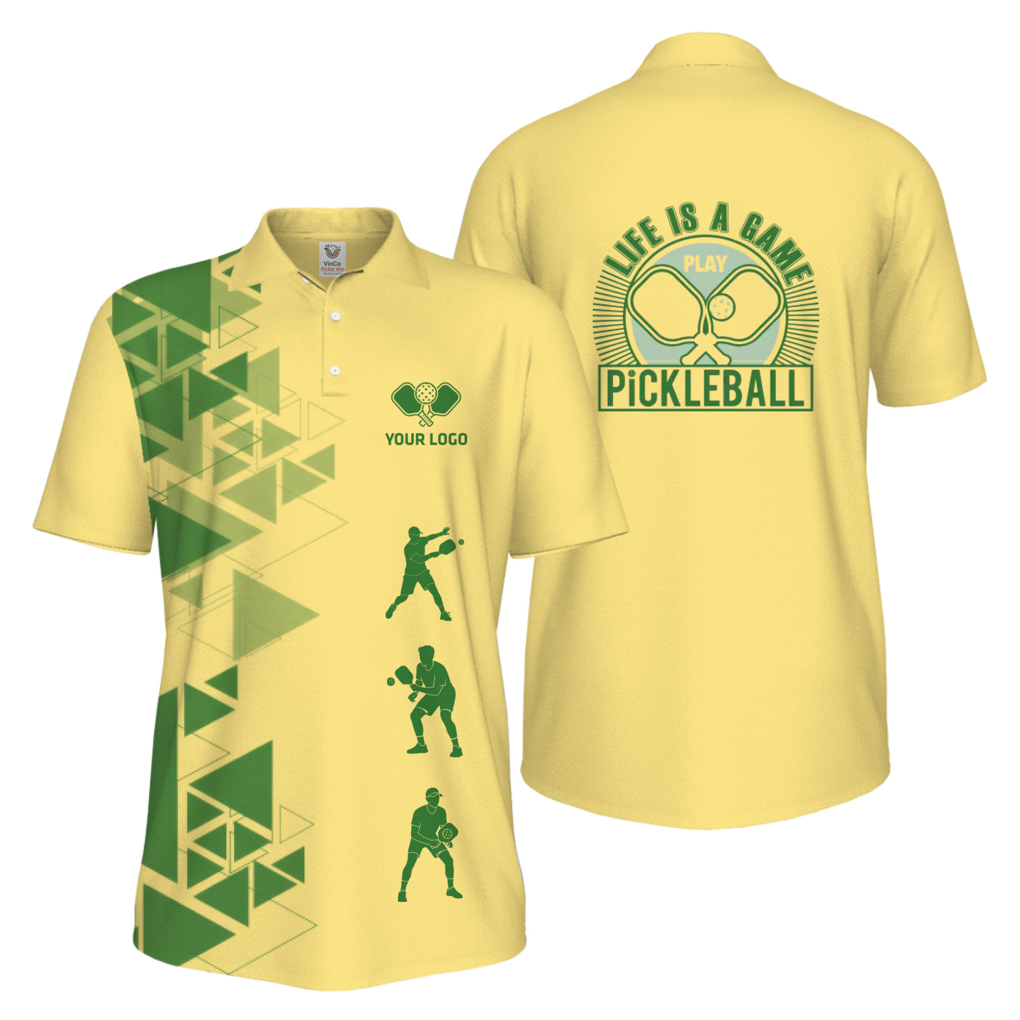 Picklewin Custom Pickleball Life Is A Game UV Protection Men Polo Shirt