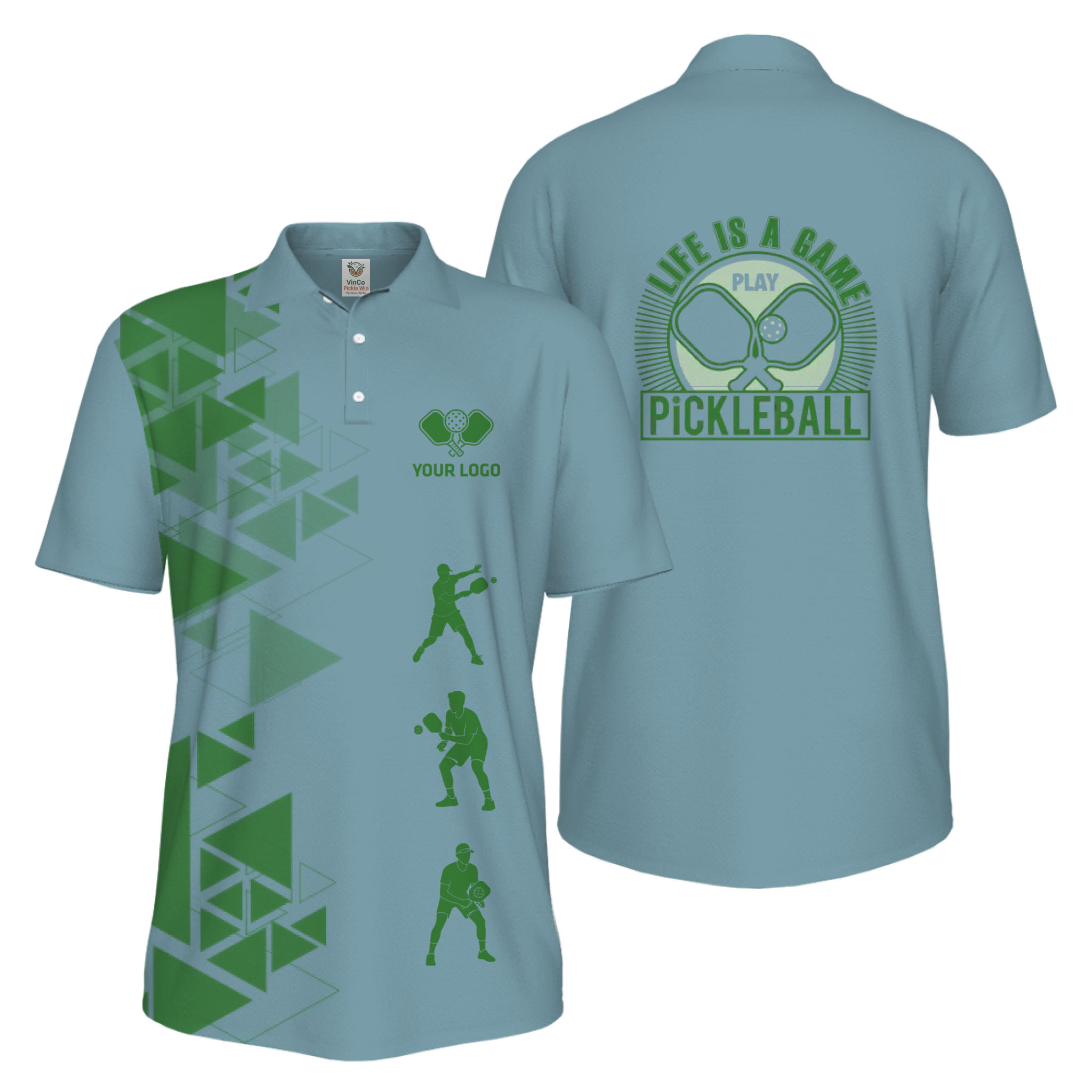 Picklewin Custom Pickleball Life Is A Game UV Protection Men Polo Shirt