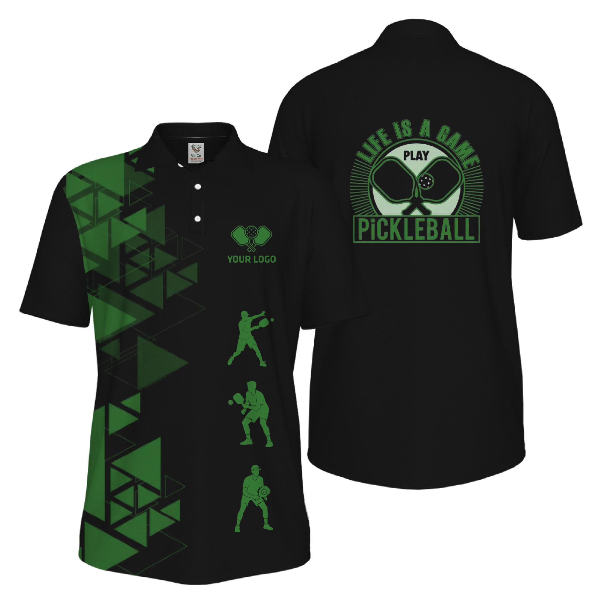 Picklewin Custom Pickleball Life Is A Game UV Protection Men Polo Shirt